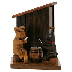 Caja de cigarrillos Bulldog & Scottish Terrier de mediados de siglo, años 50