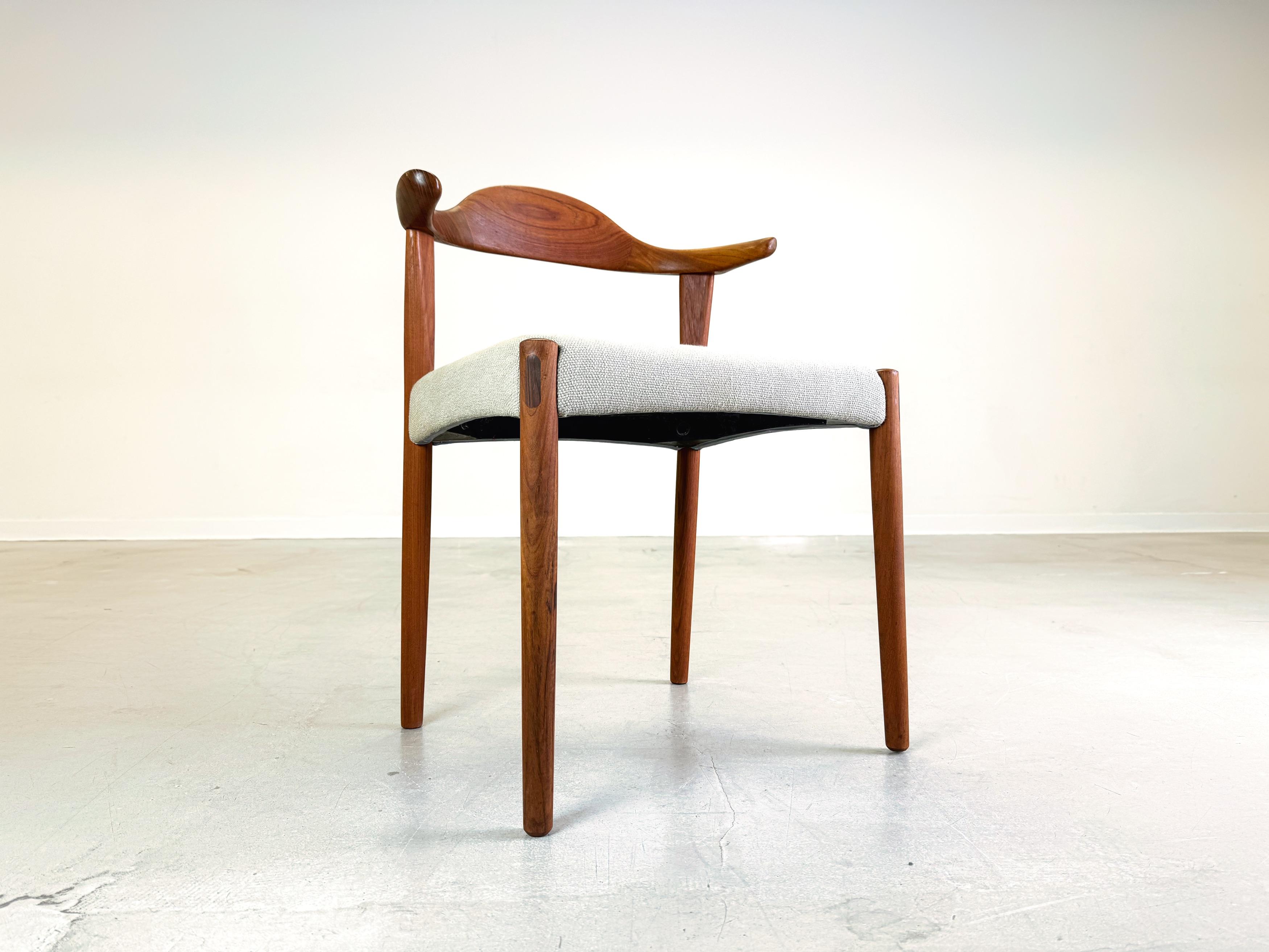 Mid-Century Modern Mid Century Bullhorn Chair Randers Furniture Factory Harry Østergaard Teak For Sale