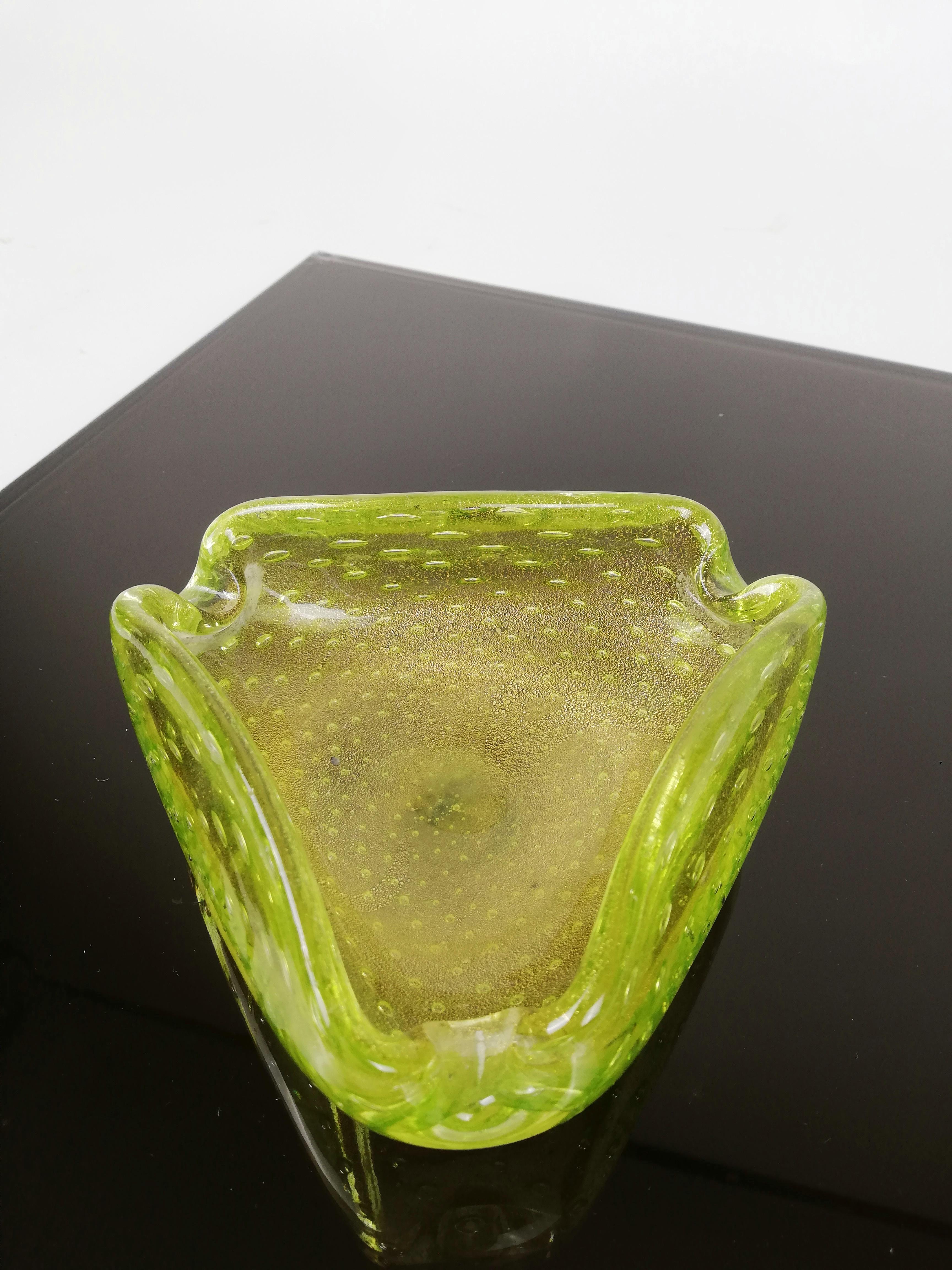 Mid-Century Bullicante Murano Glass Ashtray by Barovier & Toso, Italy, 1960s For Sale 4