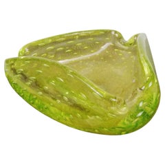 Vintage Mid-Century Bullicante Murano Glass Ashtray by Barovier & Toso, Italy, 1960s