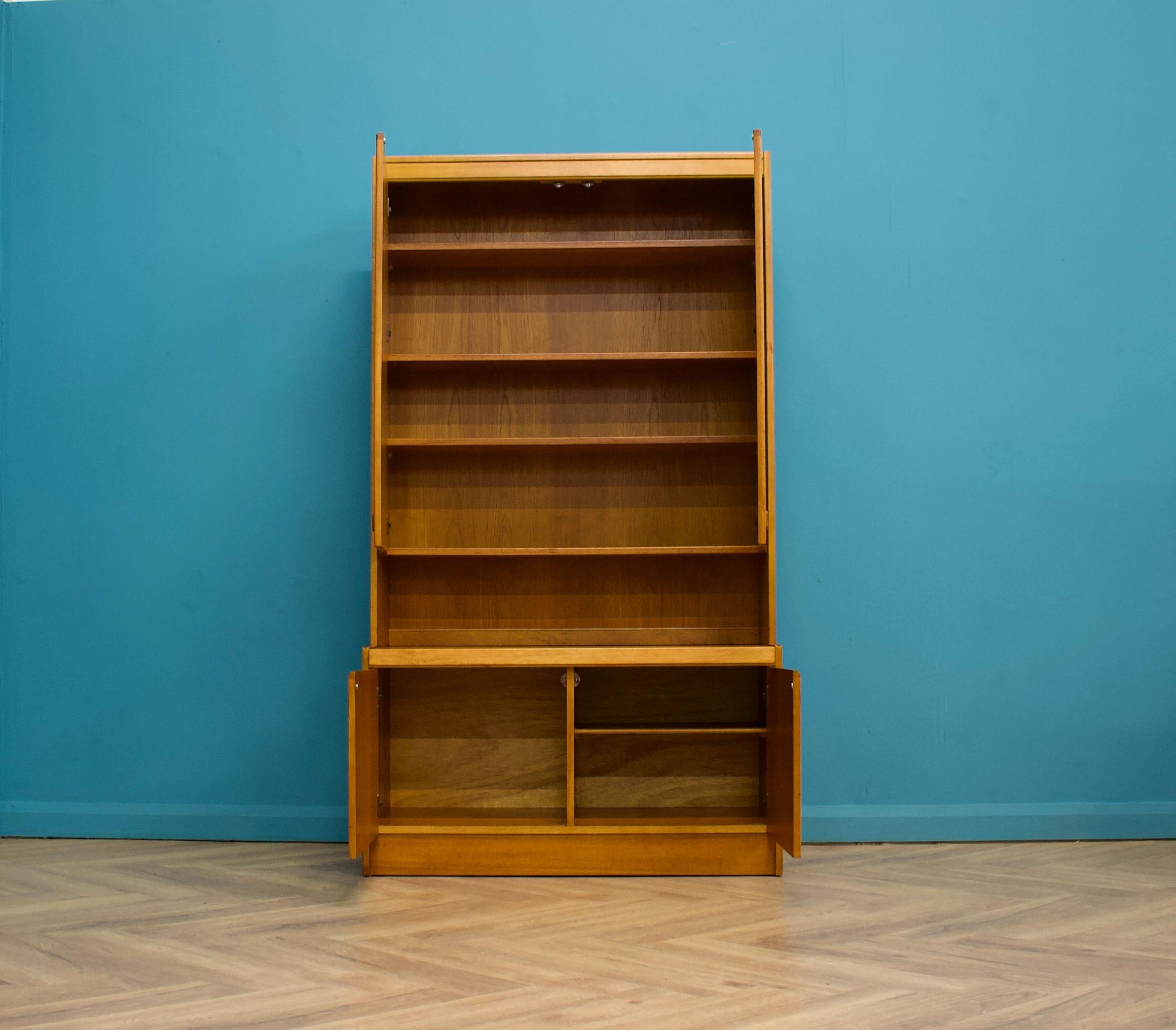 Mid-Century Bureau Bücherregal Aufbewahrungseinheit, 1970er Jahre (Teakholz) im Angebot