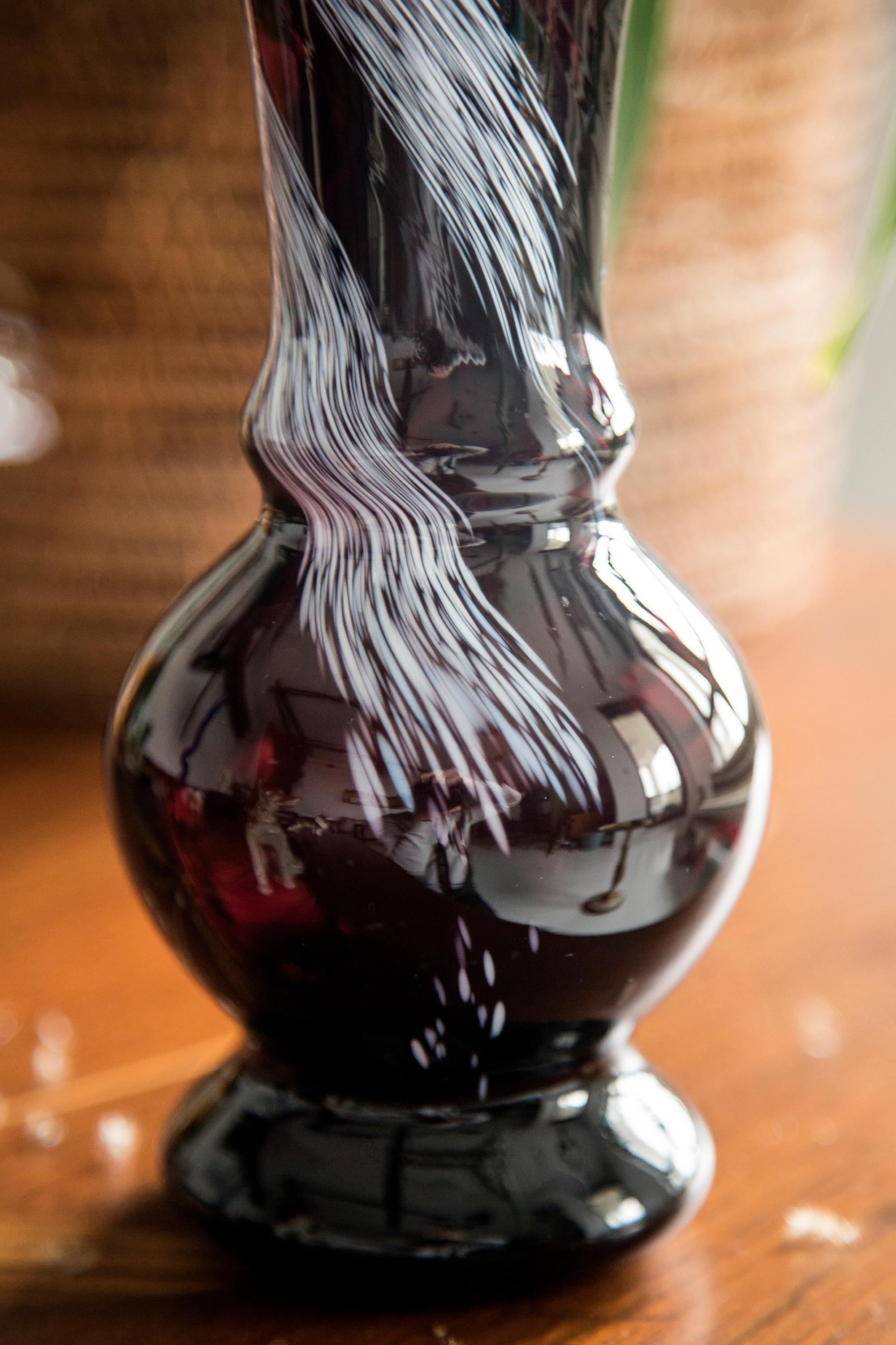 maroon vase