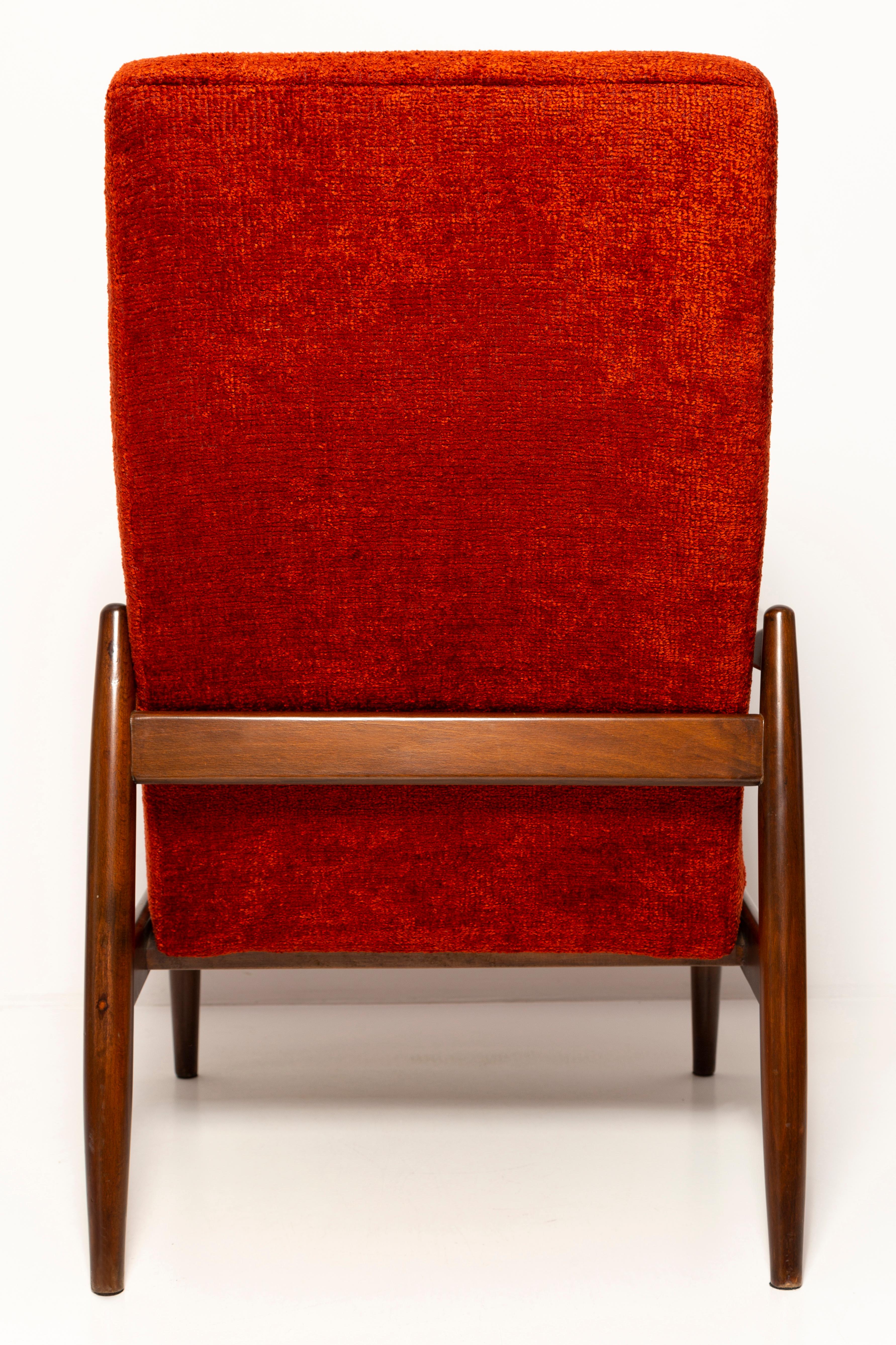 Mid Century Burgundy Red Wine Armchair GFM-64 High, Edmund Homa, Europe, 1960s For Sale 2