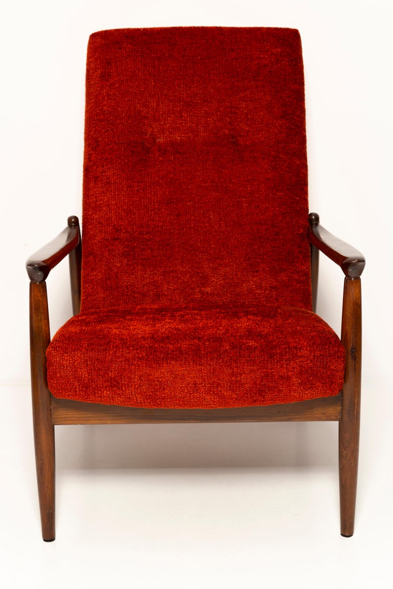 Mid Century Burgundy Red Wine Armchair GFM-64 High, Edmund Homa, Europe ...