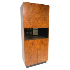 Mid Century Burl Bar Cabinet by Janet Schweitzer for The Pace Collection