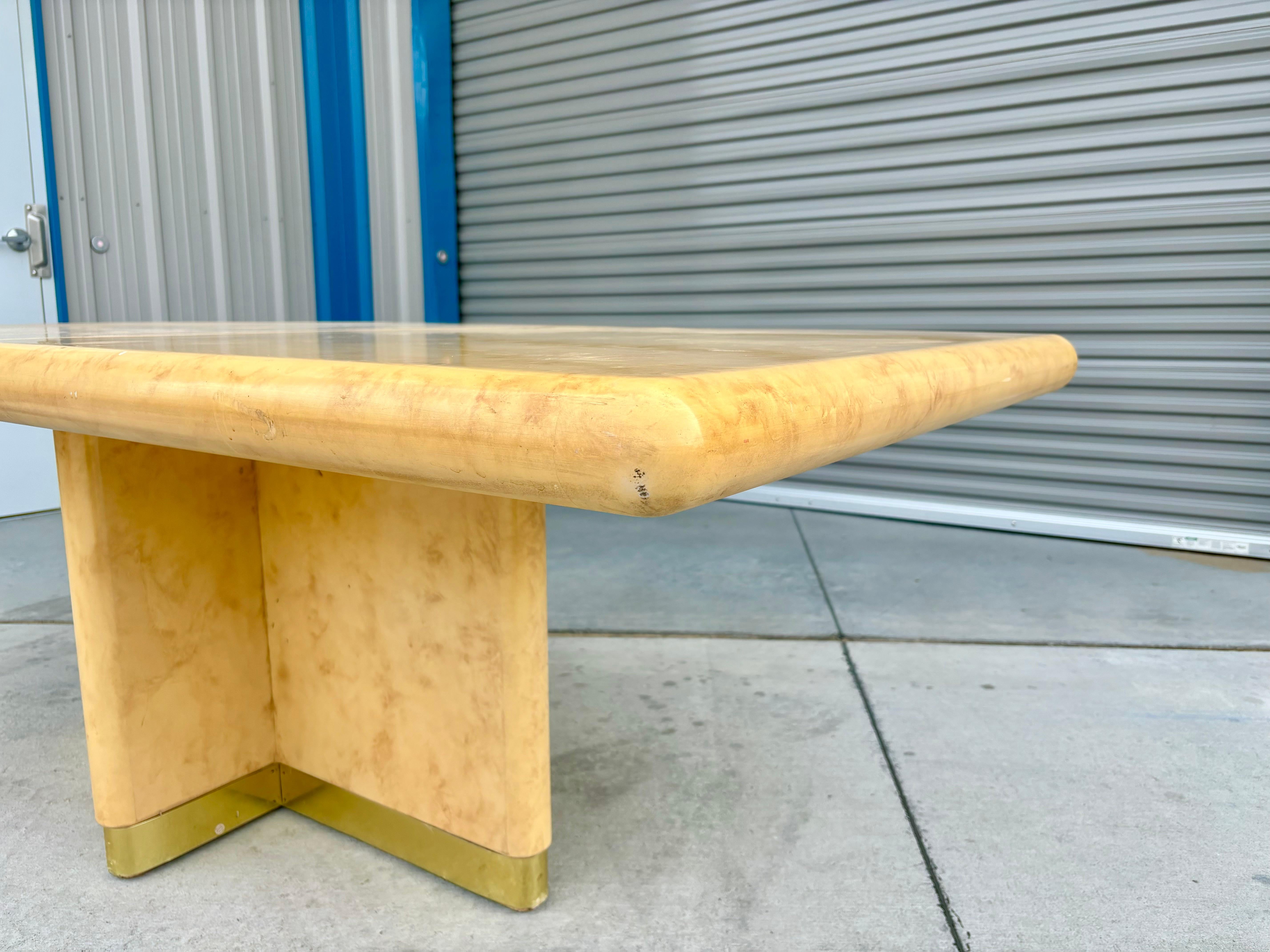 Table de salle à manger en loupe du milieu du siècle, 1970 en vente 6
