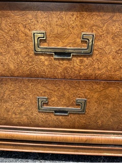 Mid Century Burl Nightstands by Founders