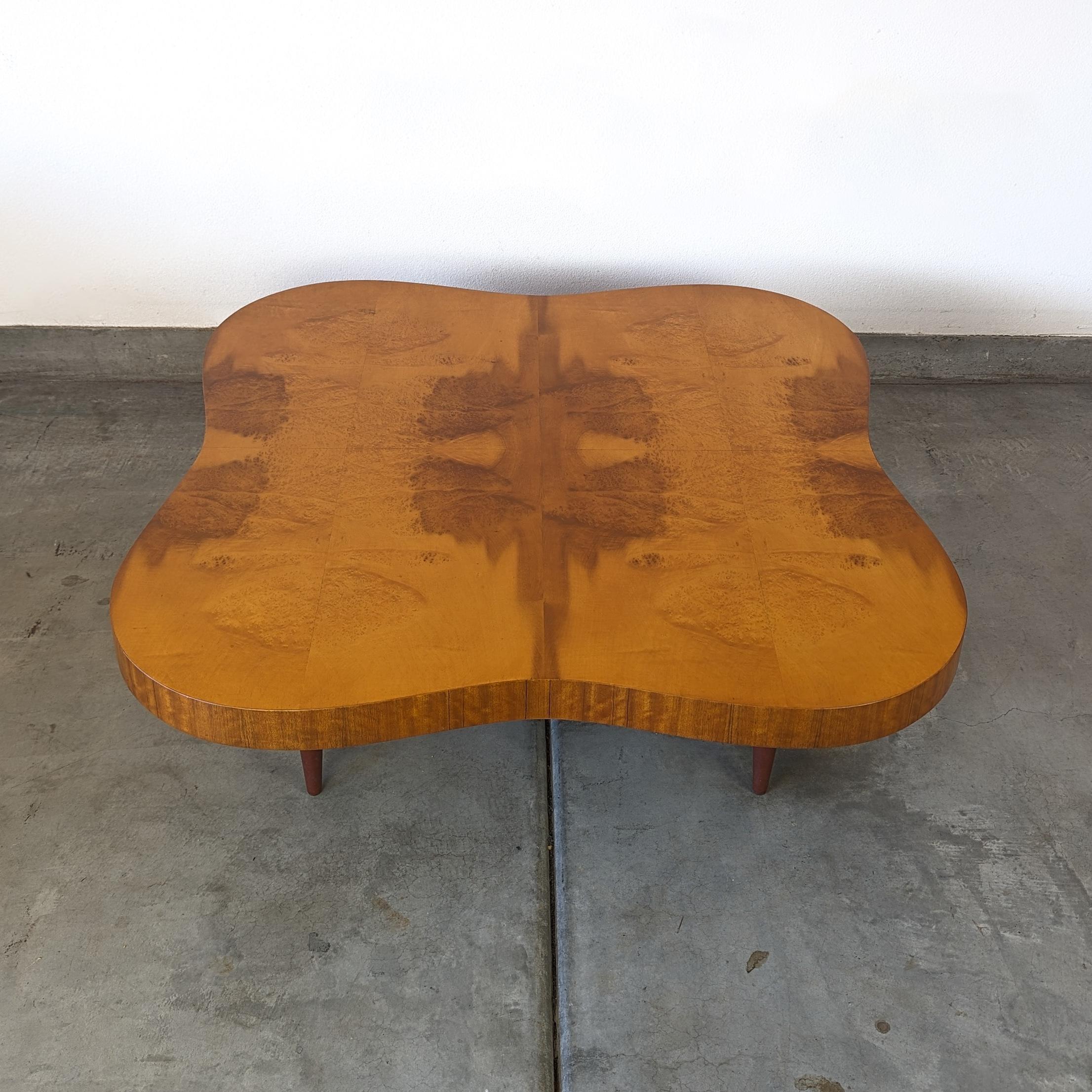 Mid Century Burl Paldao Coffee Table by Gilbert Rohde for Herman Miller, c1940s 10