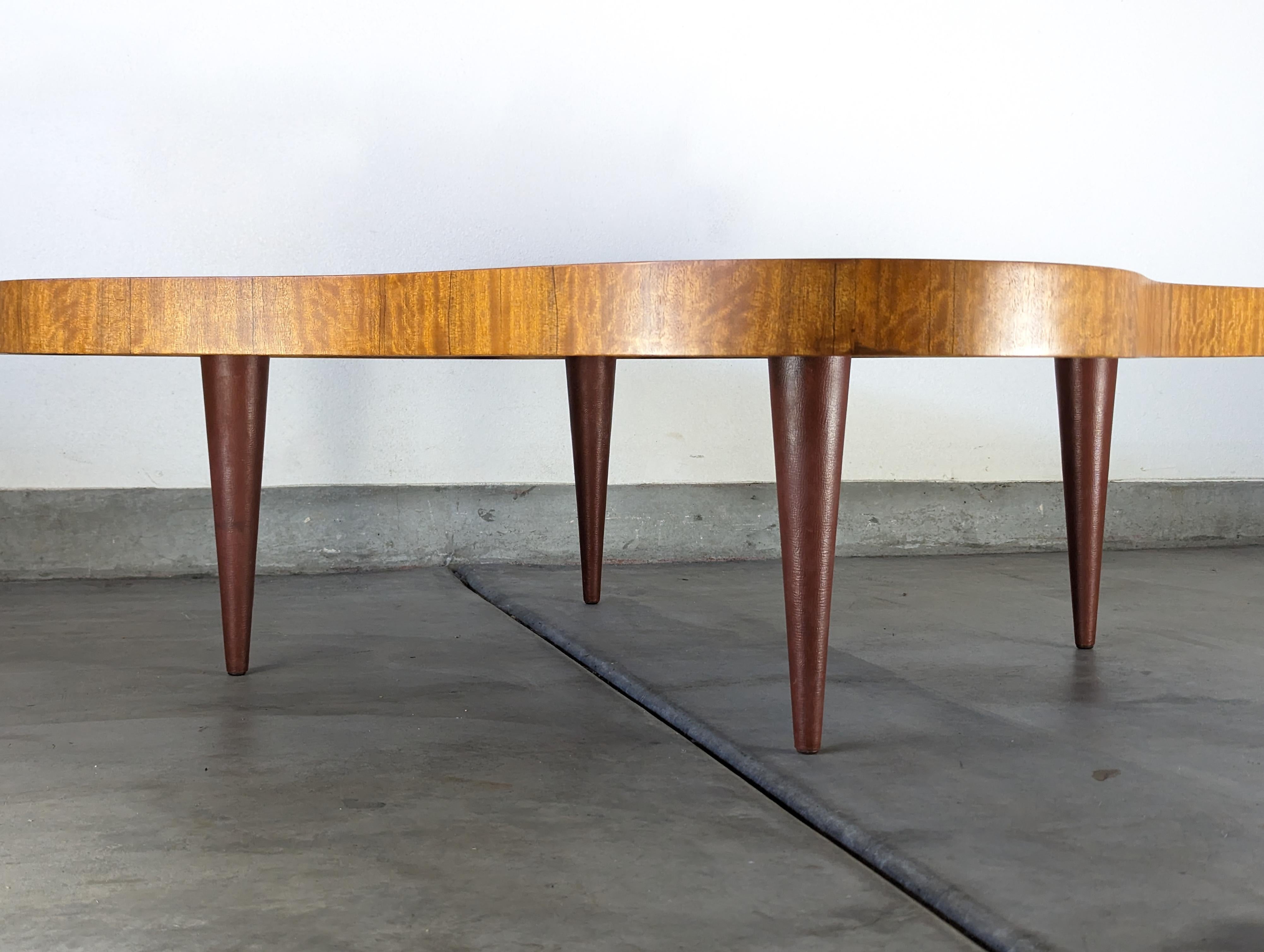 American Mid Century Burl Paldao Coffee Table by Gilbert Rohde for Herman Miller, c1940s