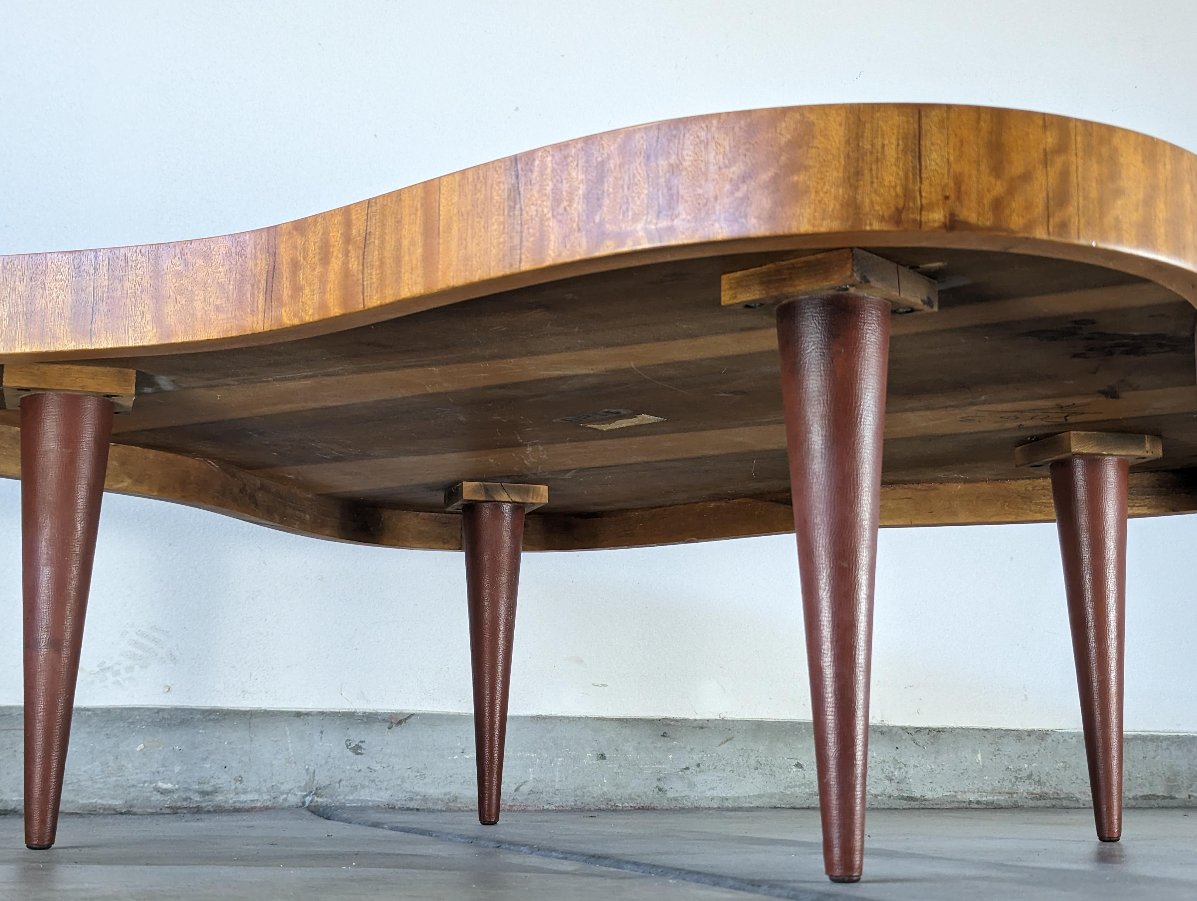 Mid-20th Century Mid Century Burl Paldao Coffee Table by Gilbert Rohde for Herman Miller, c1940s