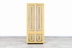 Midcentury Burl Wood and Mirrored Armoire by Romweber