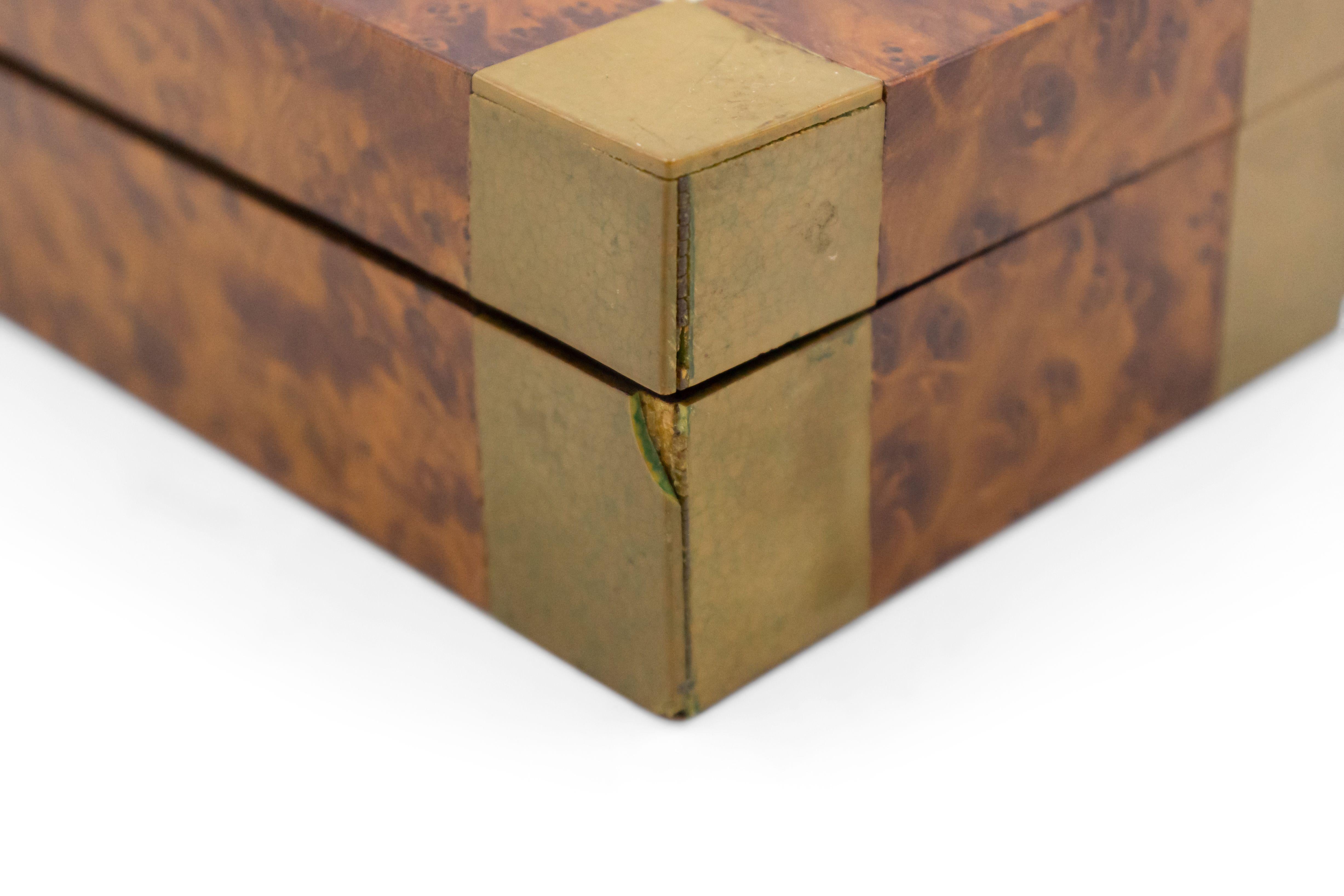 burled wood box