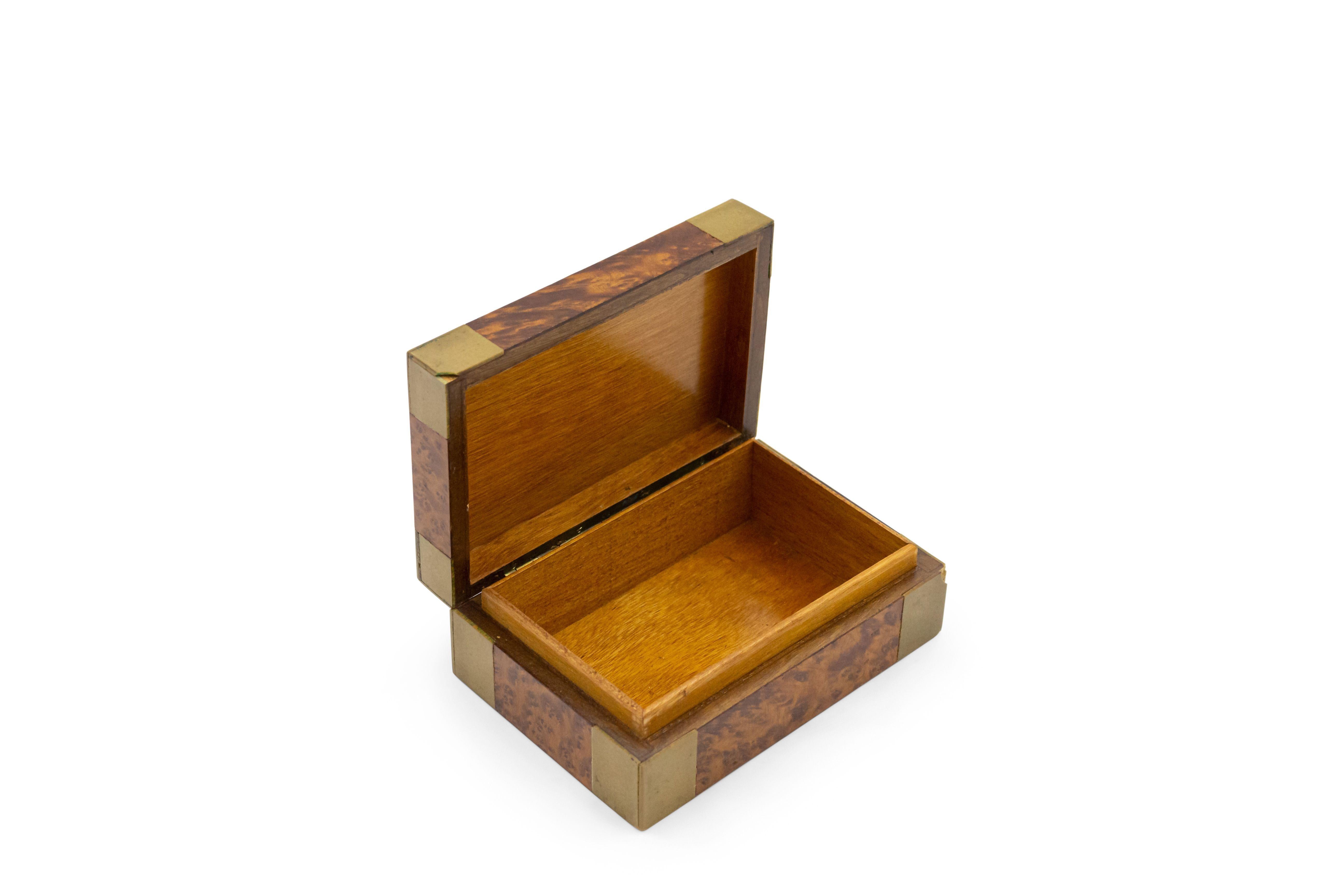 20th Century Mid-Century Burl Wood Box For Sale