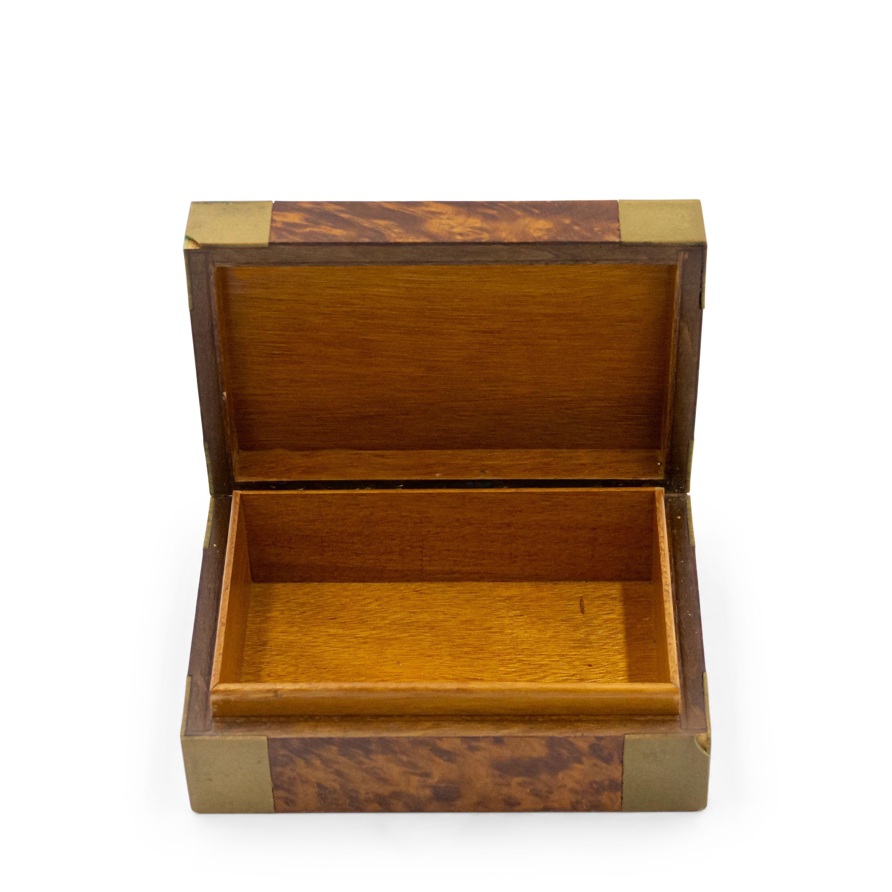 Boîte en bois de ronce du milieu du siècle en vente 1
