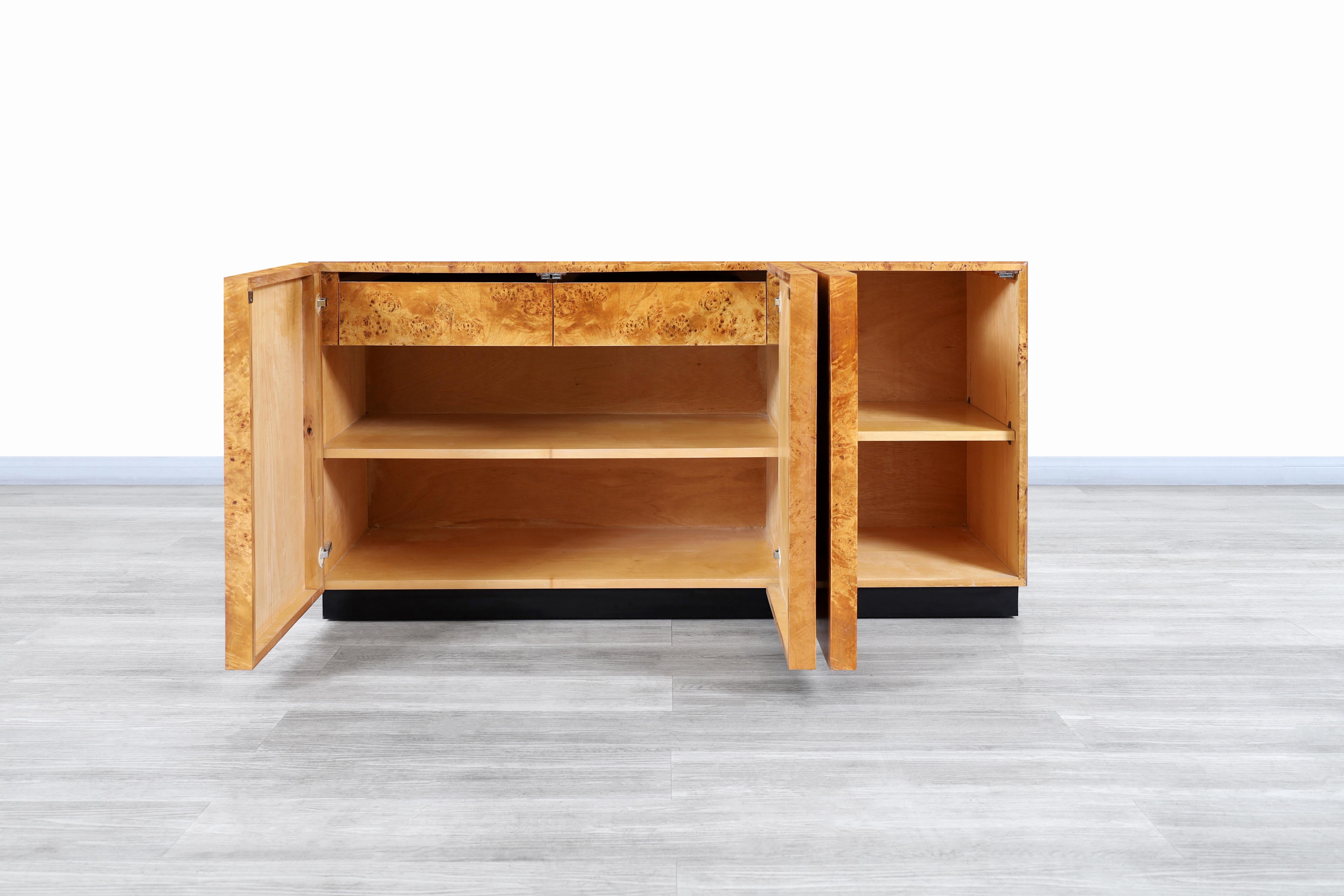 Midcentury Burl Wood Credenza by Arthur Umanoff for Dillingham 2