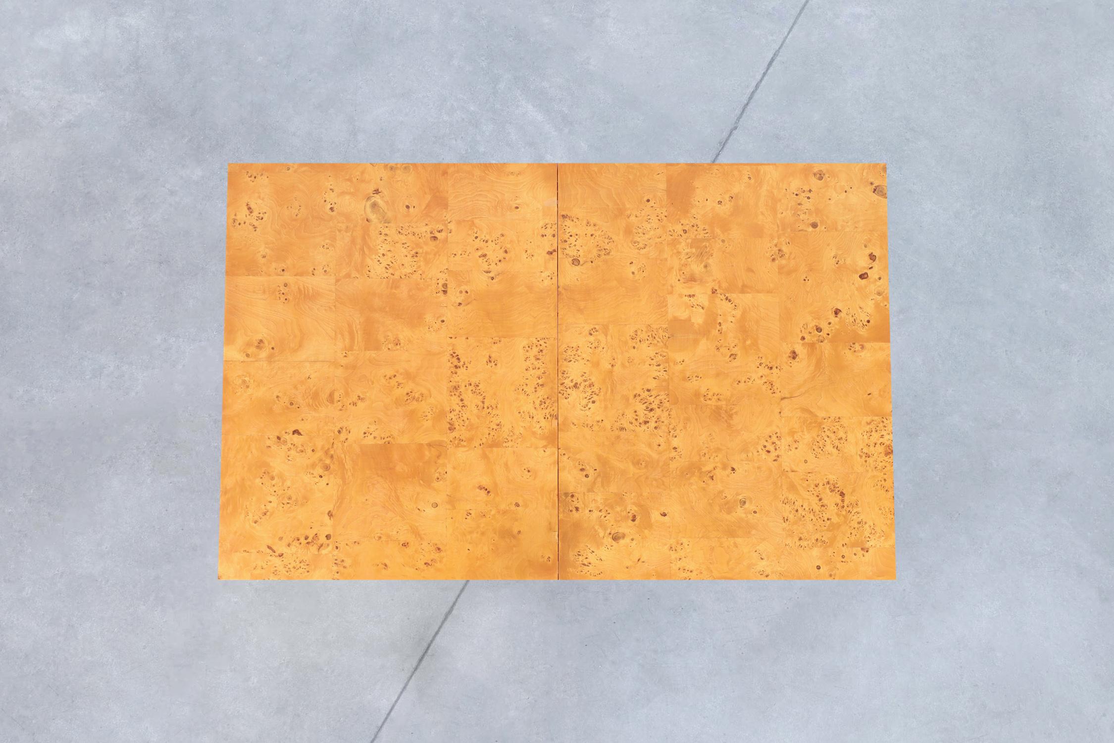 Table de salle à manger en broussin du milieu du siècle dernier de Milo Baughman pour Thayer Coggin en vente 4