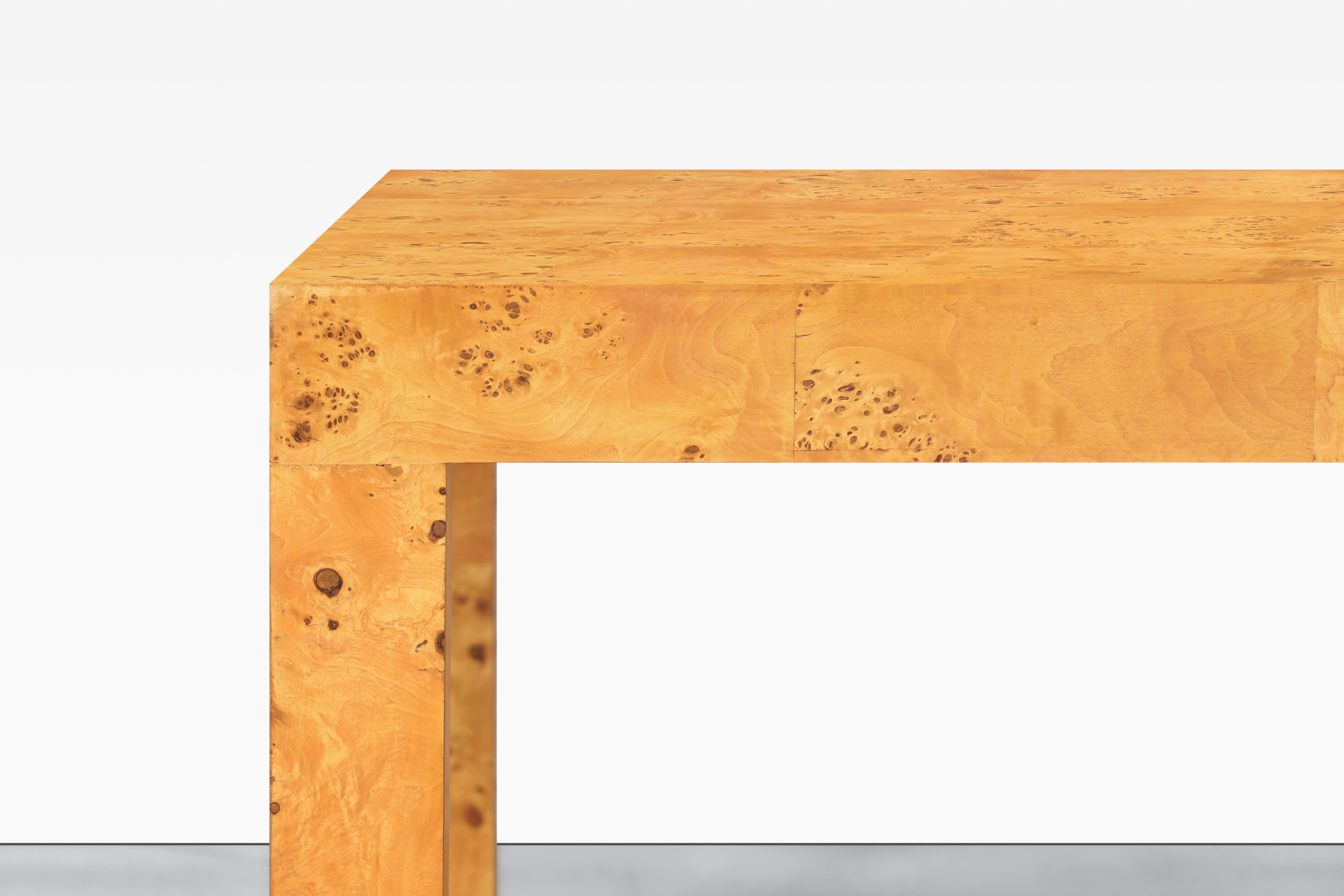 Table de salle à manger en broussin du milieu du siècle dernier de Milo Baughman pour Thayer Coggin en vente 2