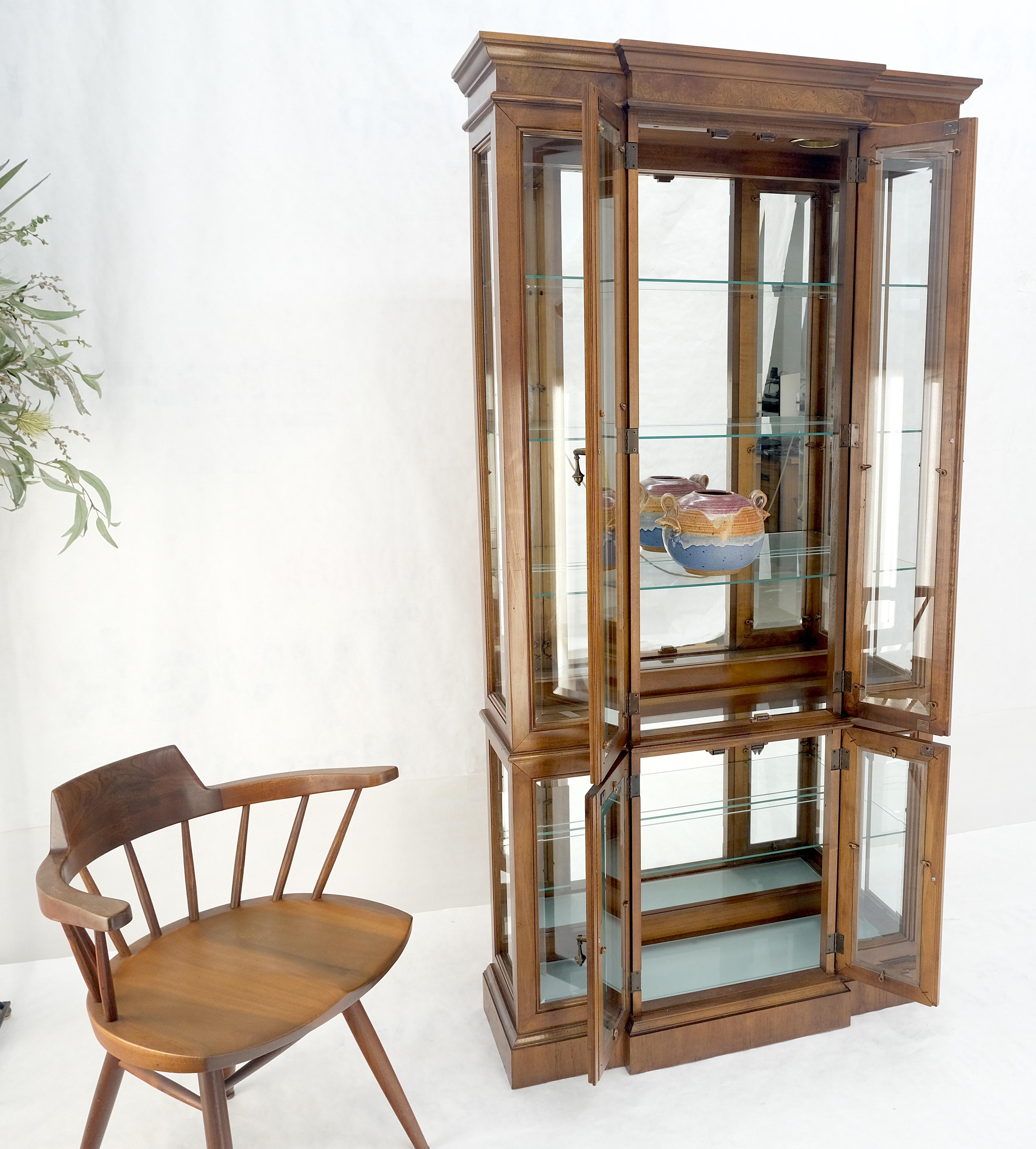 Mid Century Burl Wood Glass 38