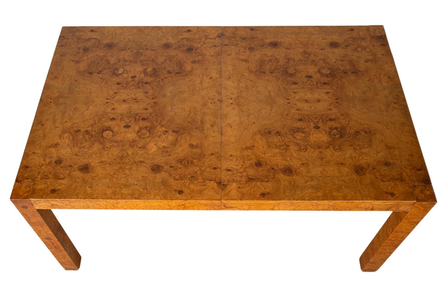 Mid-Century Modern Table de salle à manger Parsons du milieu du siècle dernier dans le style de Milo Baughman en vente