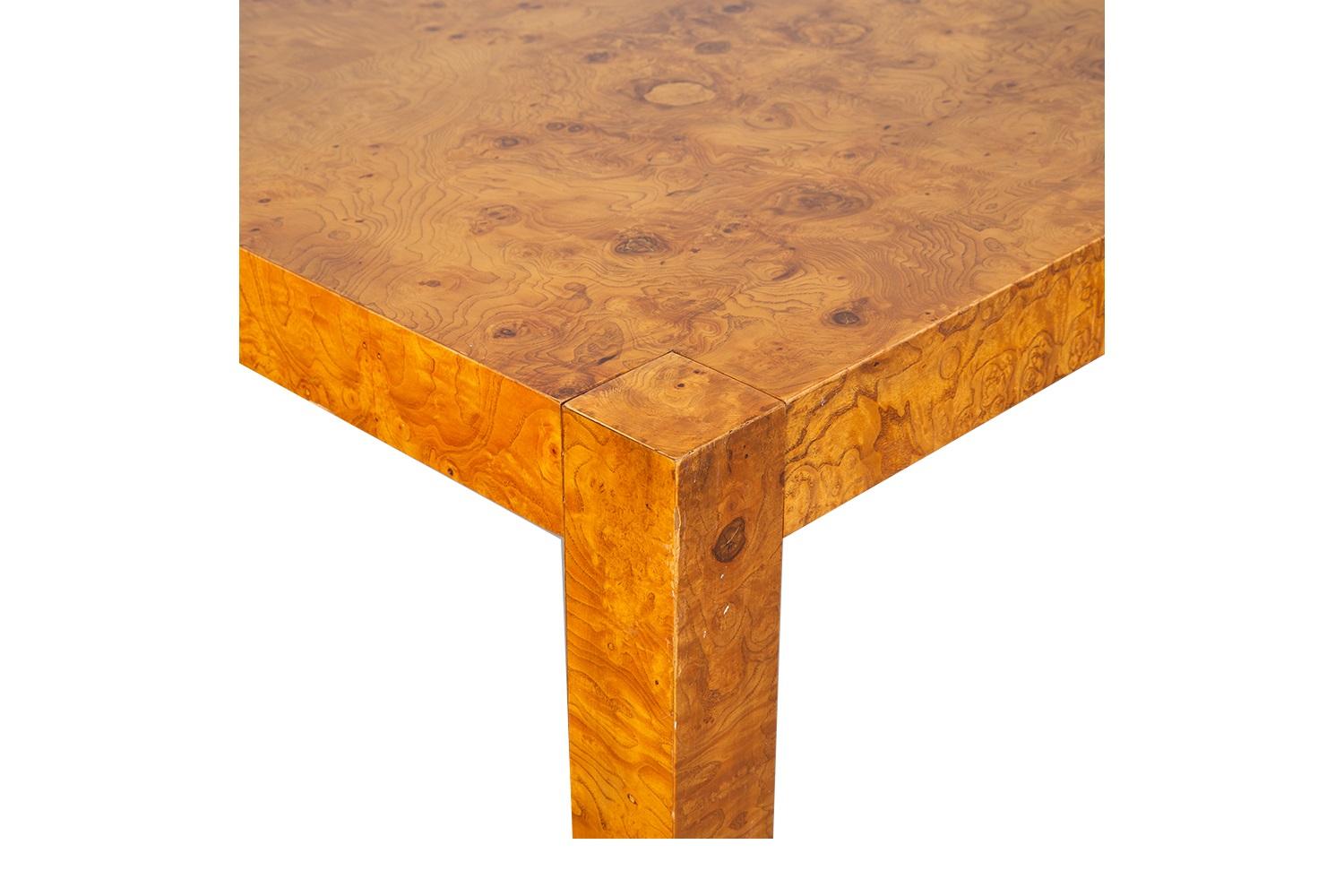 Table de salle à manger Parsons du milieu du siècle dernier dans le style de Milo Baughman État moyen - En vente à Baltimore, MD