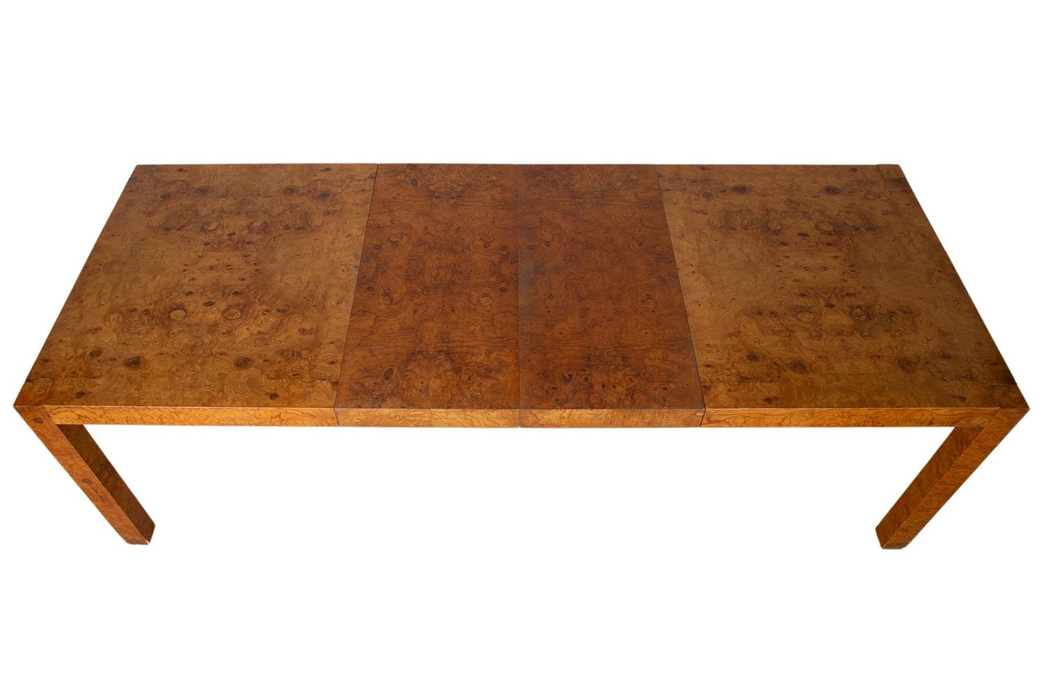 Table de salle à manger Parsons du milieu du siècle dernier dans le style de Milo Baughman en vente 2