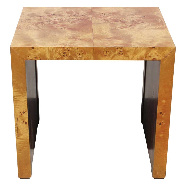 Midcentury Burl Wood Side Table or Pedestal by Milo Baughman for Thayer Coggin at 1stDibs