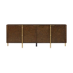 Mid Century Burl Wood Sideboard
