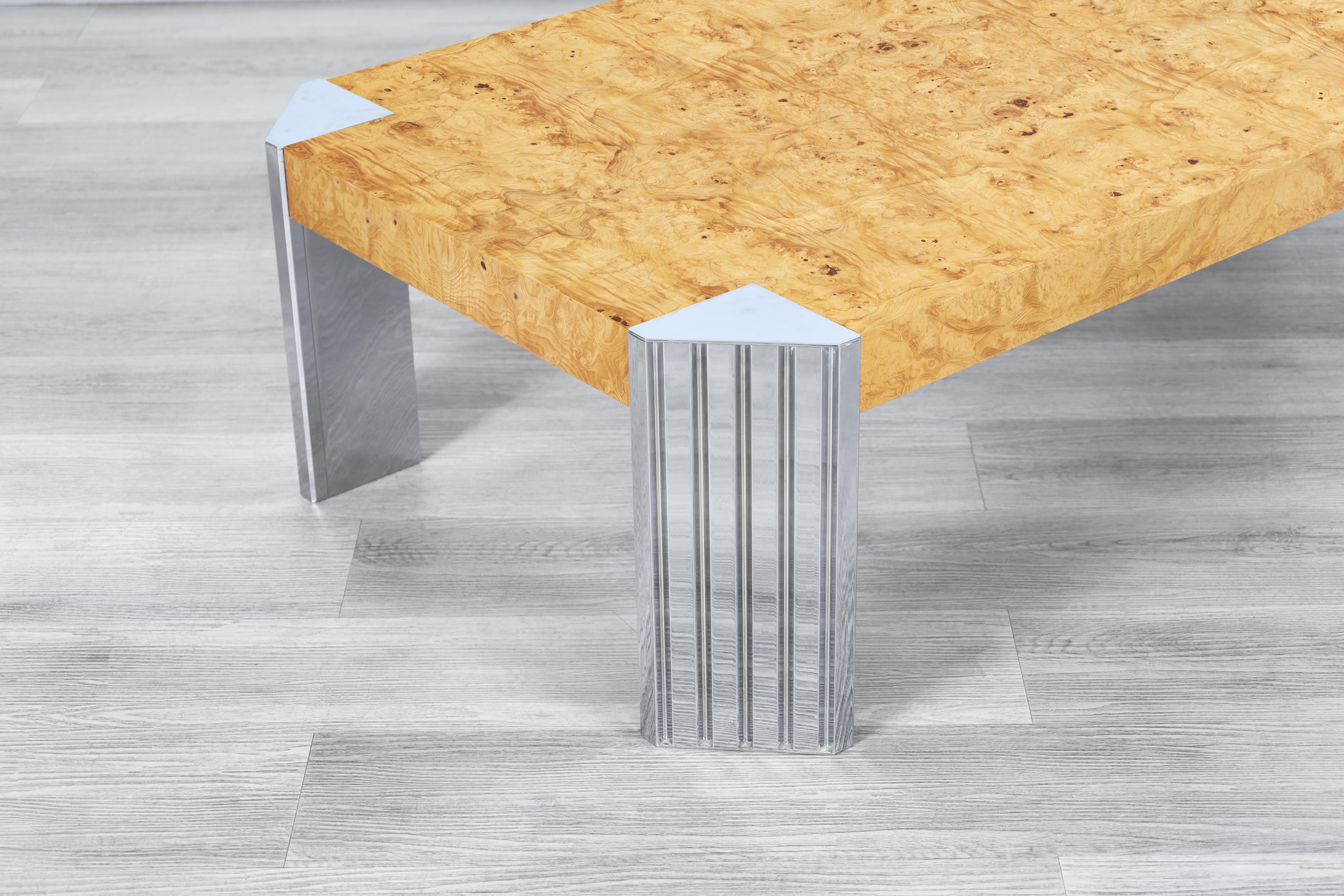 Late 20th Century Mid-Century Burl Wood 