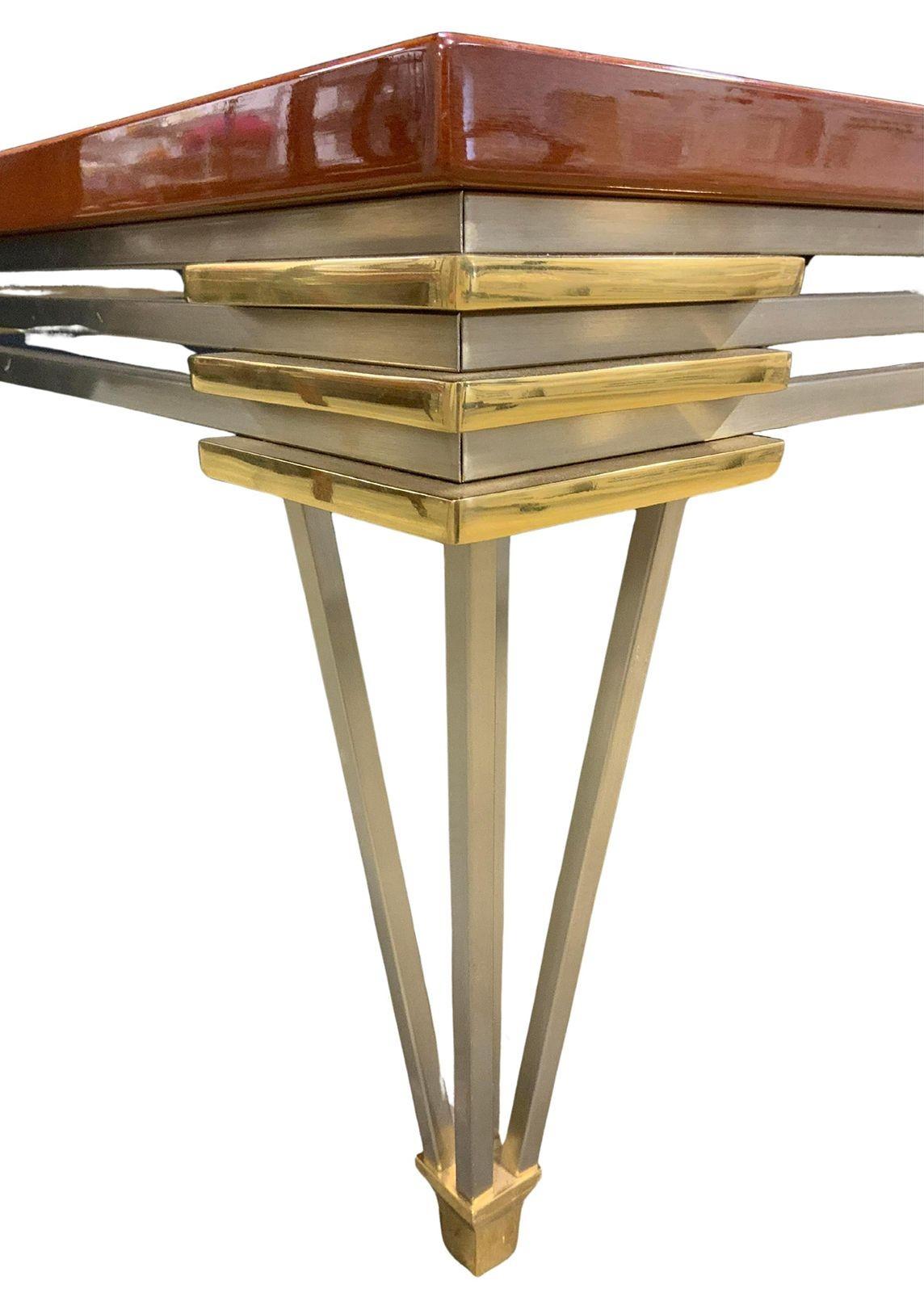 Mid-Century Eye Burl Top & Stainless Steel Coffee Table by Paul M. Jones In Good Condition In Los Angeles, CA