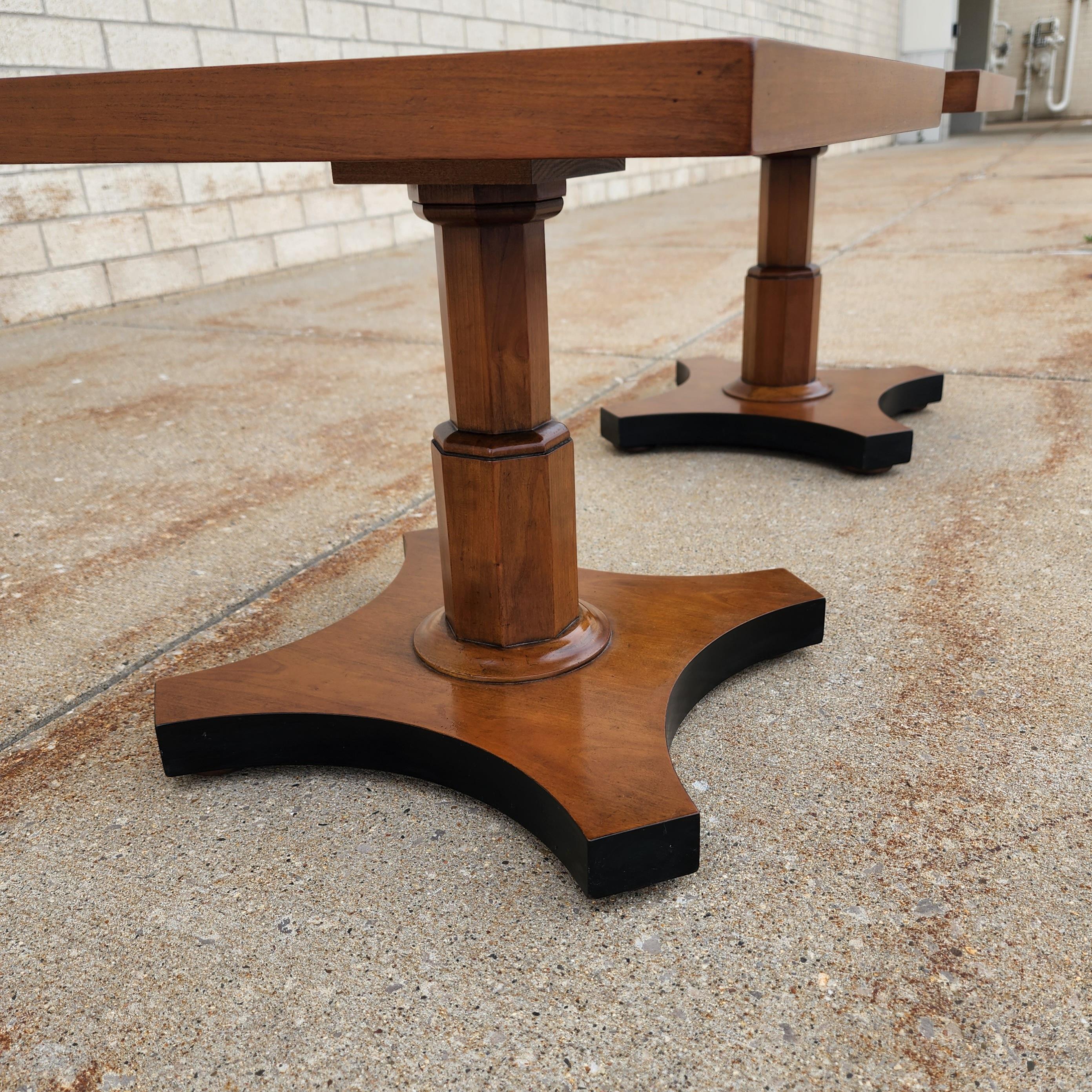 Midcentury Burl Wood Walnut Side Tables by Baker Furniture, a Pair 2