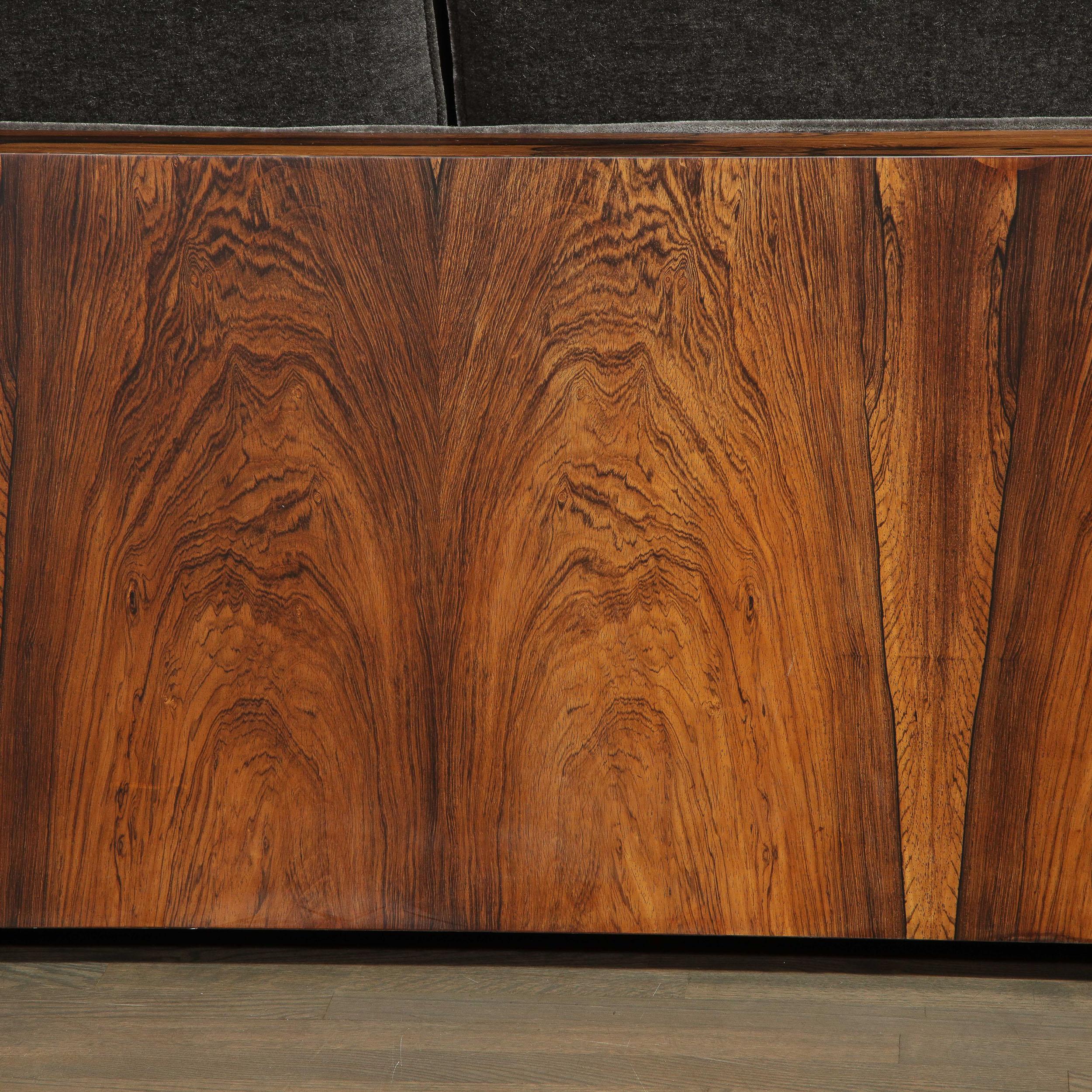 Midcentury Burled Rosewood & Graphite Mohair by Milo Baughman for Thayer Coggin 7