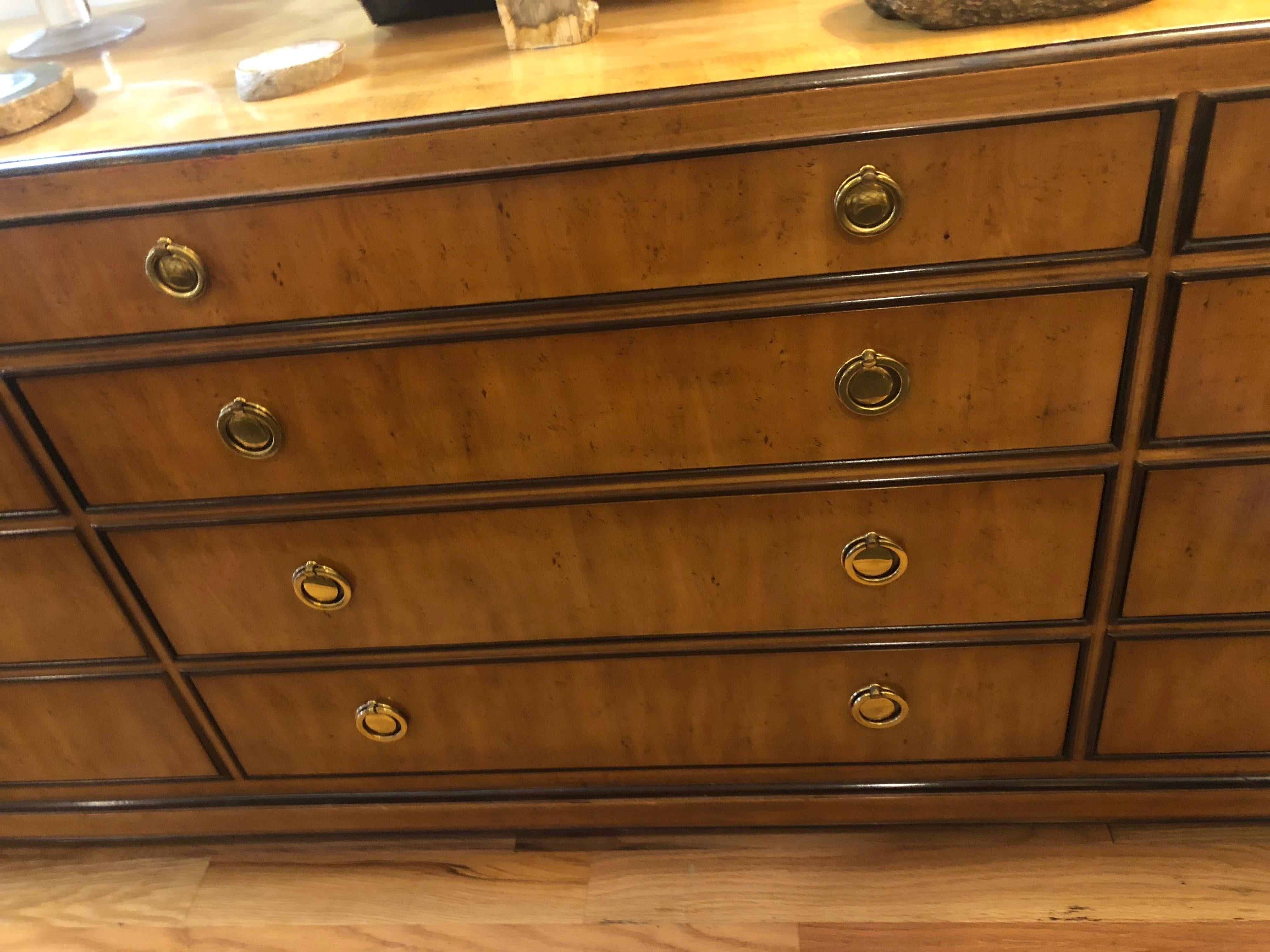 Mid Century Burlwood Drexel Heritage Dresser 4