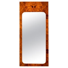 Mid Century Burlwood Framed Mirror