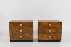 Midcentury Burlwood Nightstands