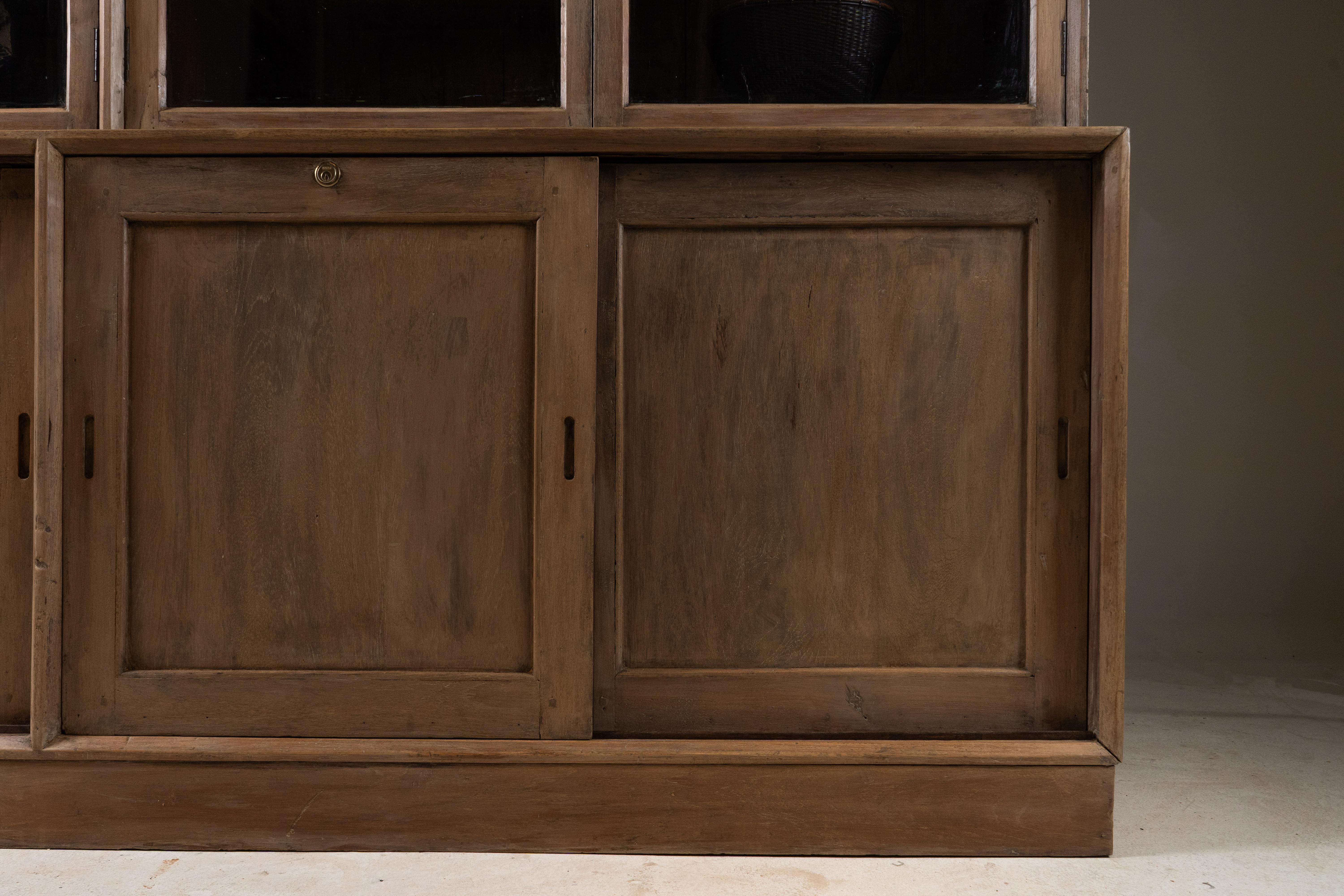 Mid-Century Burmese Colonial Teak Bookcase 5