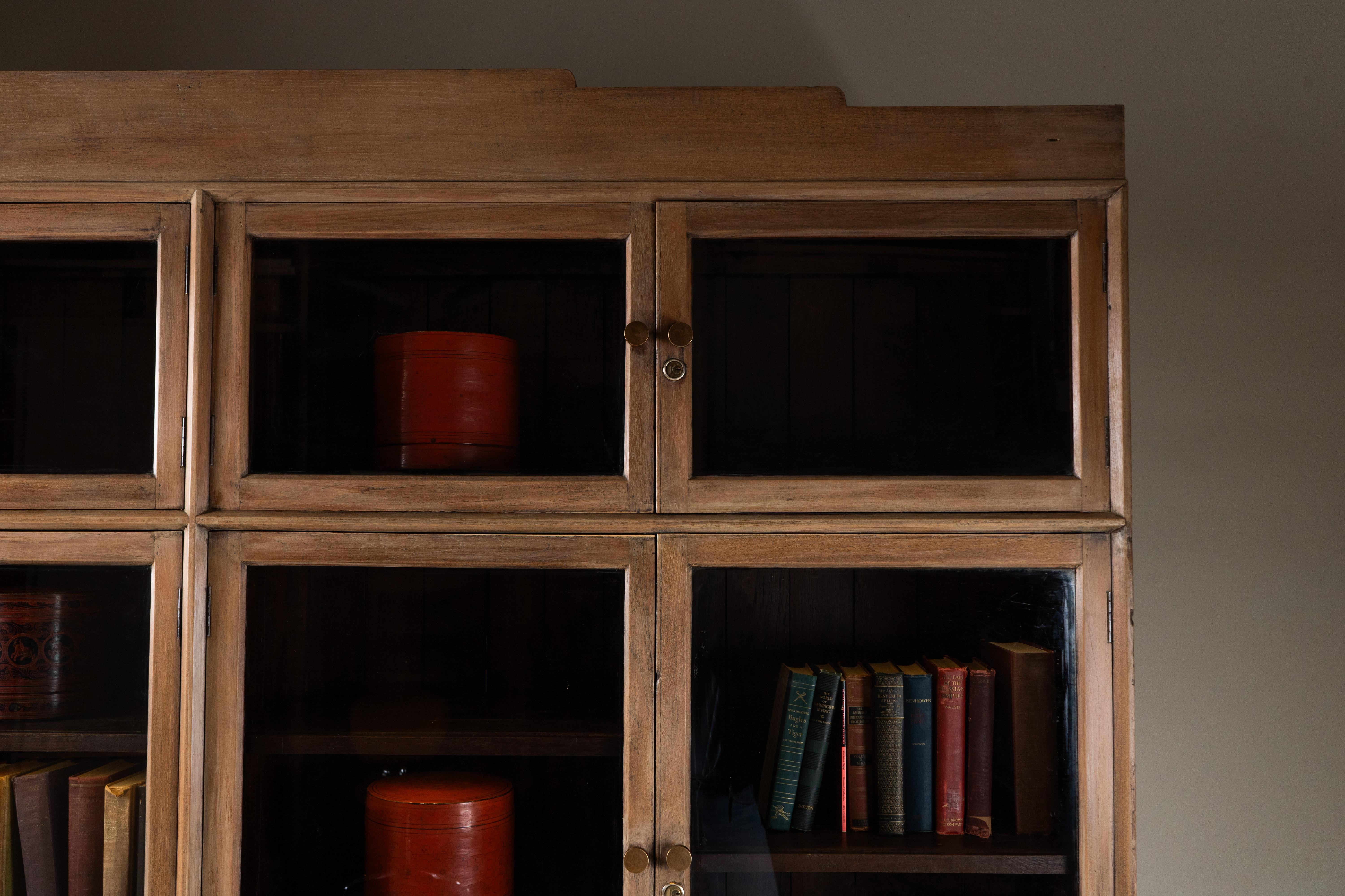 Mid-Century Burmese Colonial Teak Bookcase 2