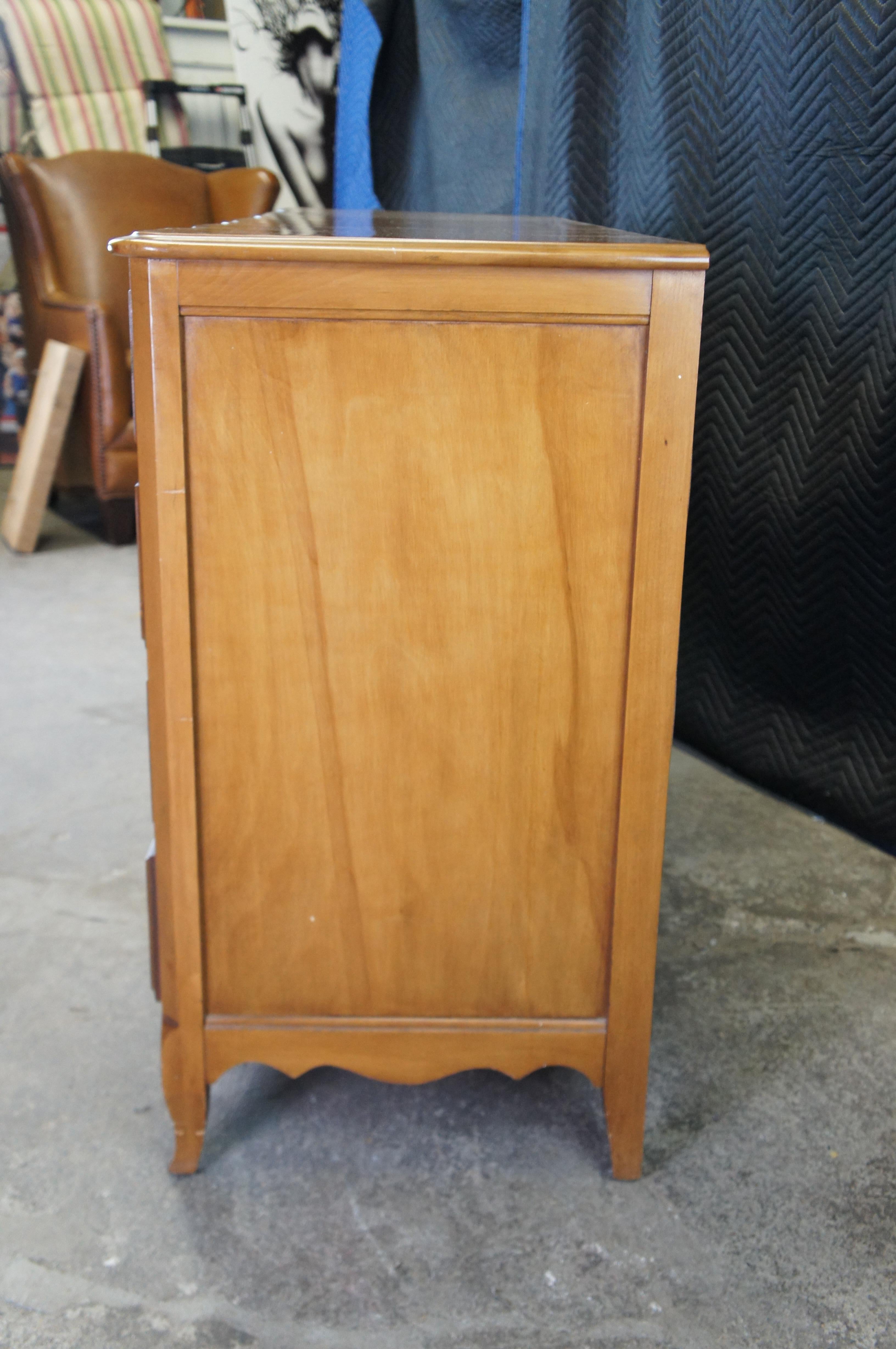 Mid Century Burns Case Goods French Provincial Walnut Double Dresser Chest 5