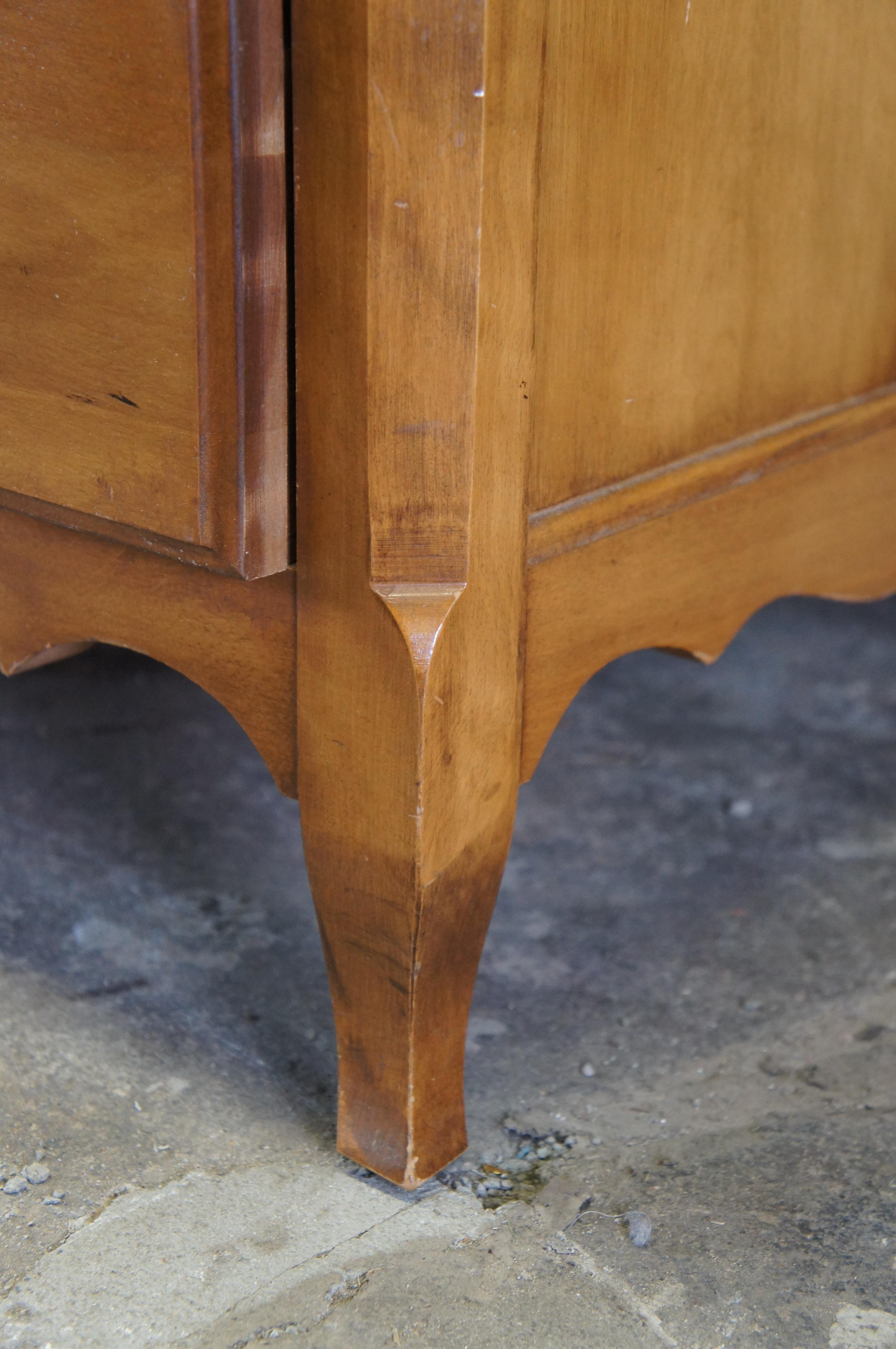 Mid Century Burns Case Goods French Provincial Walnut Tallboy Chest Dresser 5
