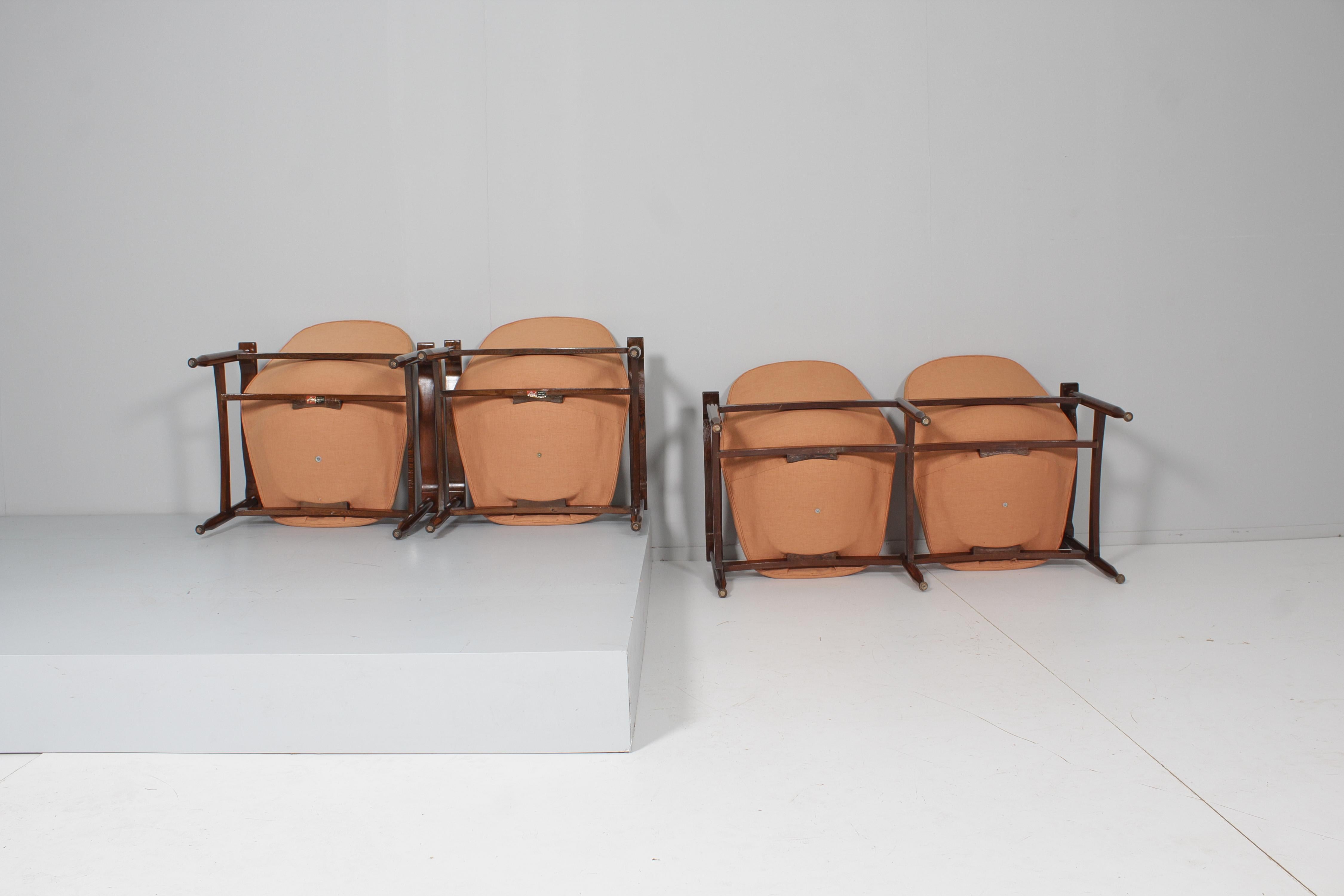 Mid-Century Busnelli Export Set of 2 Armchair + Two Seat Sofa Italy 50s 8