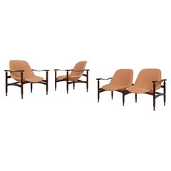 Mid-Century Busnelli Export-Set aus 2 Sesseln + zwei Sitzen-Sofa, Italien 50er Jahre