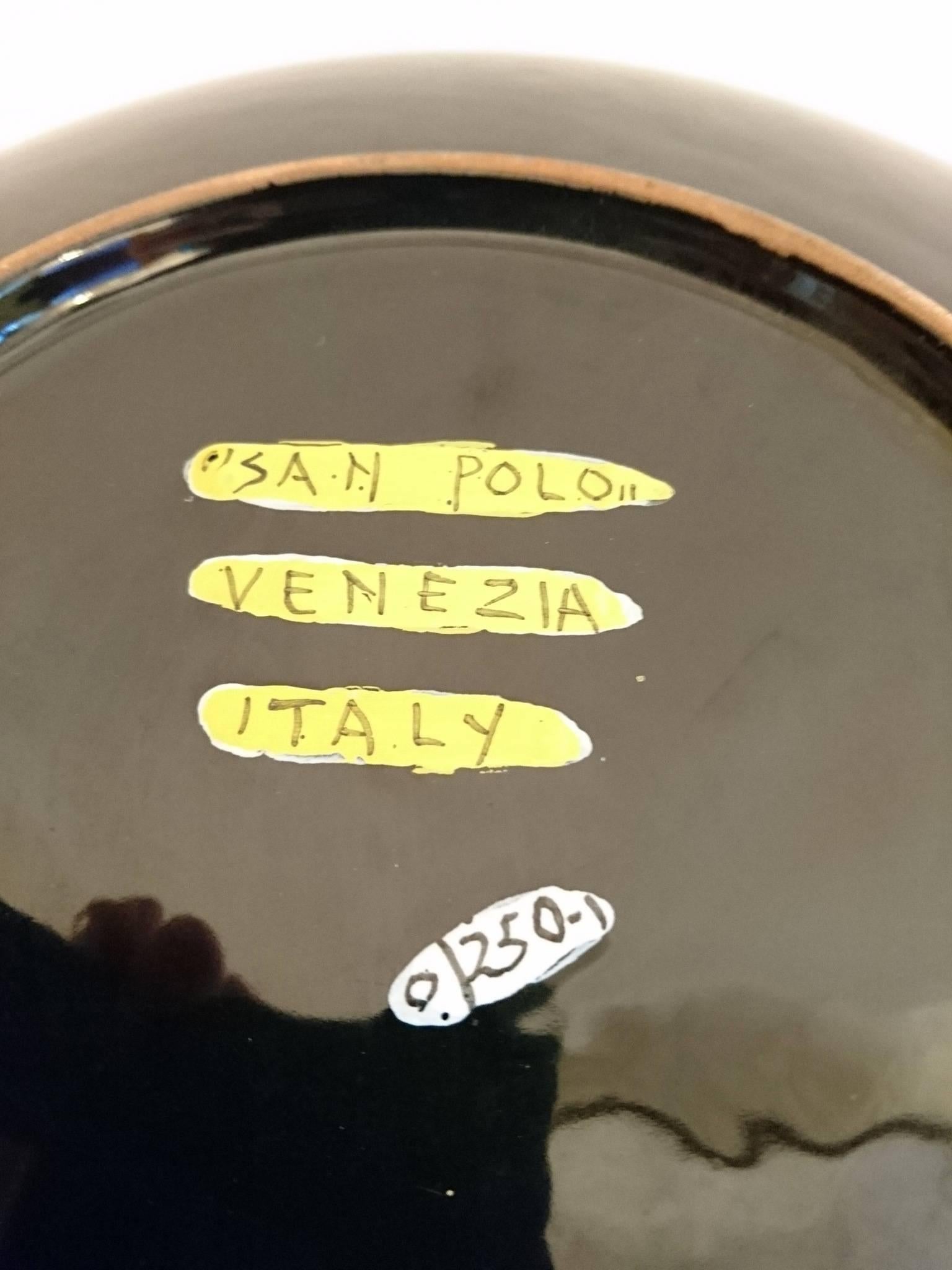 Mid Century Butterfly Ceramic Bowl by San Polo, Italy In Excellent Condition In Albano Laziale, Rome/Lazio
