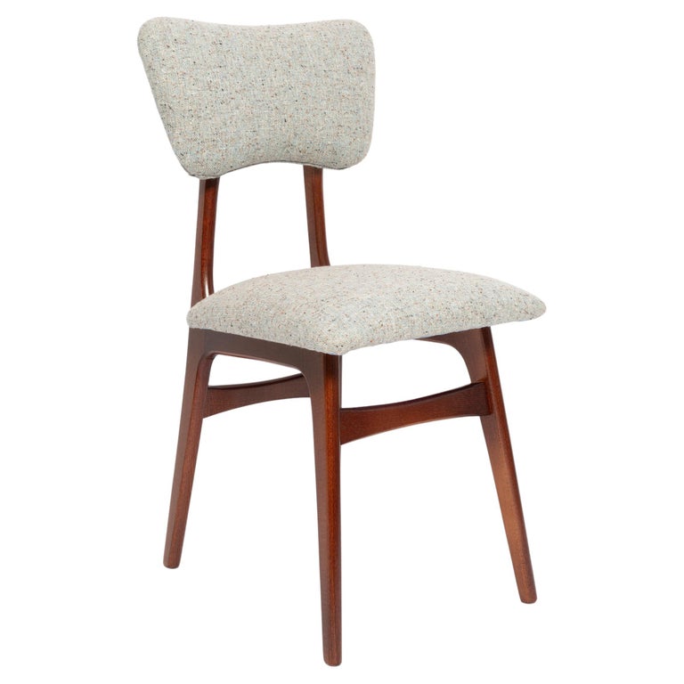 Mid Century Butterfly Chair, Blue Gray Wool, Walnut Wood, Europe, 1960s
