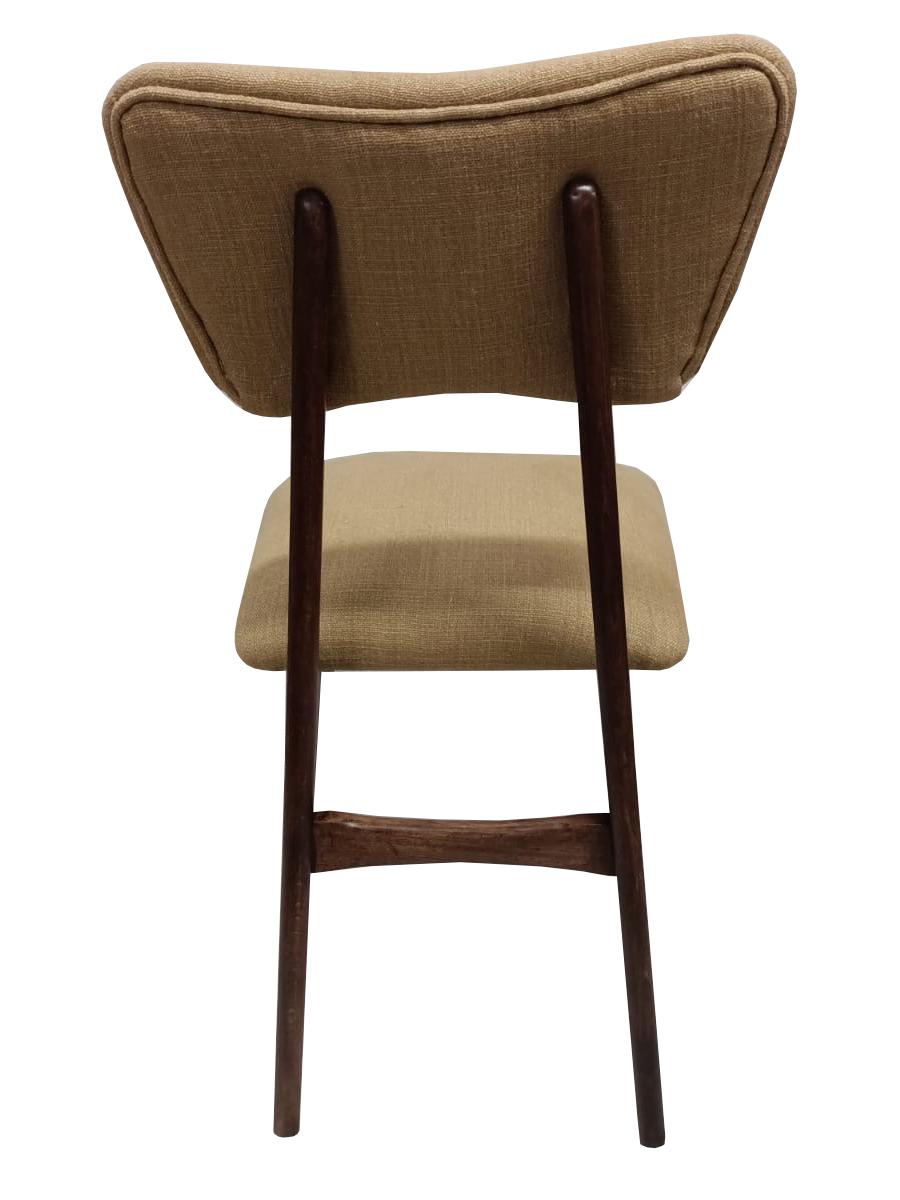 Mid Century Schmetterlingsstuhl, Camel Craft Leinen von Pierre Frey, Europa, 1960er Jahre (Moderne der Mitte des Jahrhunderts) im Angebot