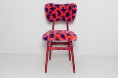 Mid Century Butterfly Chair, Hand Tufting Pink Wool Leopard, Europe, 1960s