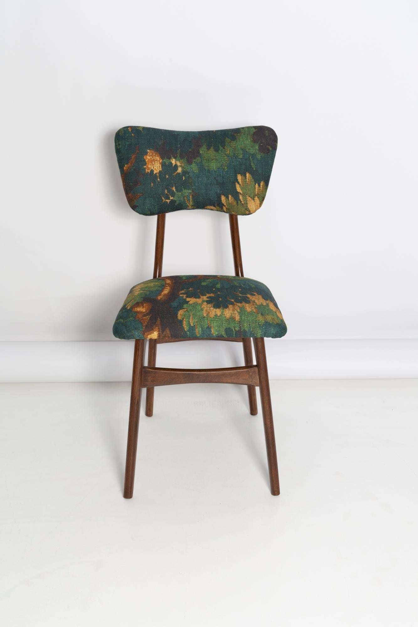 Mid Century Butterfly Chair,  Linen Schwarzwald Dedar, Dark Wood, Europe, 1960s For Sale 3