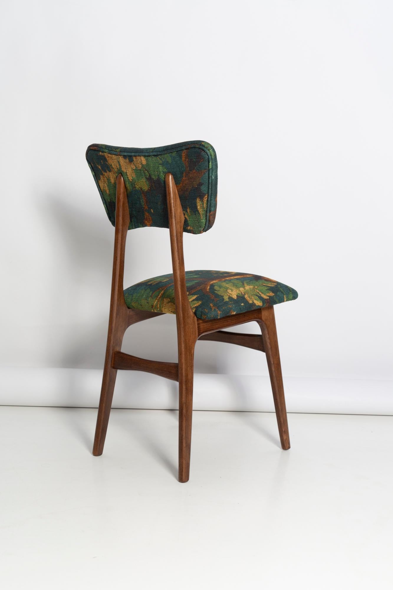 Mid Century Butterfly Chair,  Linen Schwarzwald Dedar, Dark Wood, Europe, 1960s For Sale 5