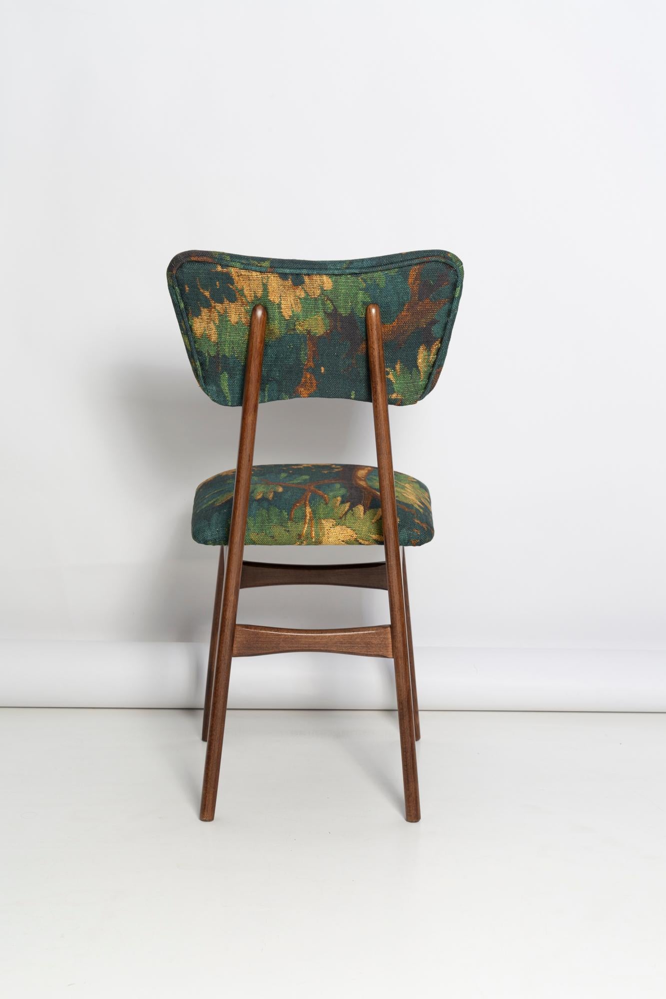 Mid Century Butterfly Chair,  Linen Schwarzwald Dedar, Dark Wood, Europe, 1960s For Sale 6