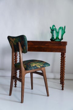 Mid Century Butterfly Stuhl,  Leinen Schwarzwald Dedar, Dunkles Holz, Europa, 1960er Jahre