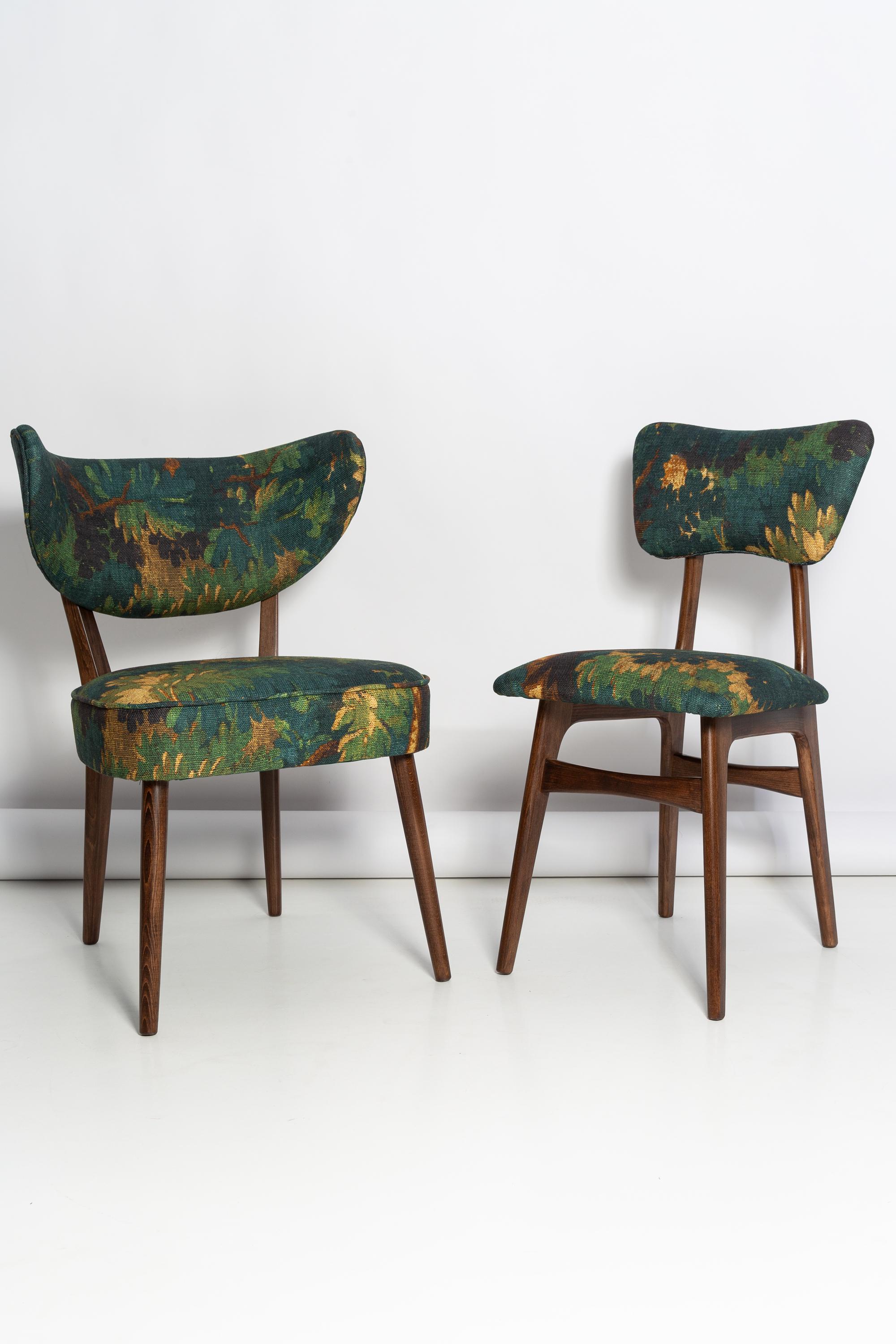 Mid Century Butterfly Chair,  Linen Schwarzwald Dedar, Dark Wood, Europe, 1960s For Sale 12