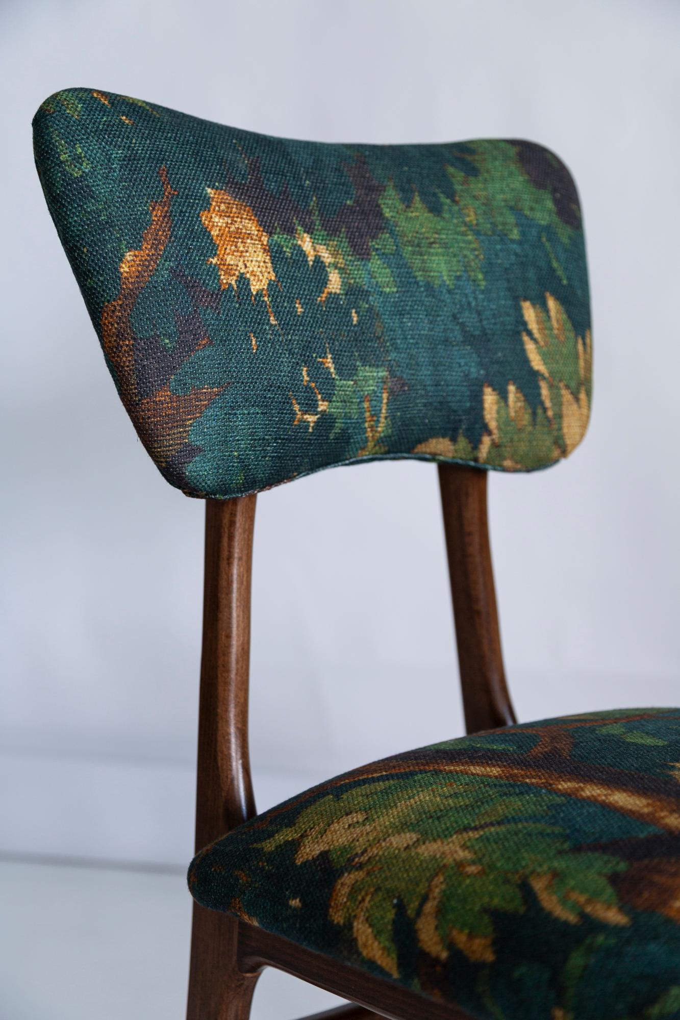 Mid Century Butterfly Chair,  Linen Schwarzwald Dedar, Dark Wood, Europe, 1960s In Excellent Condition For Sale In 05-080 Hornowek, PL